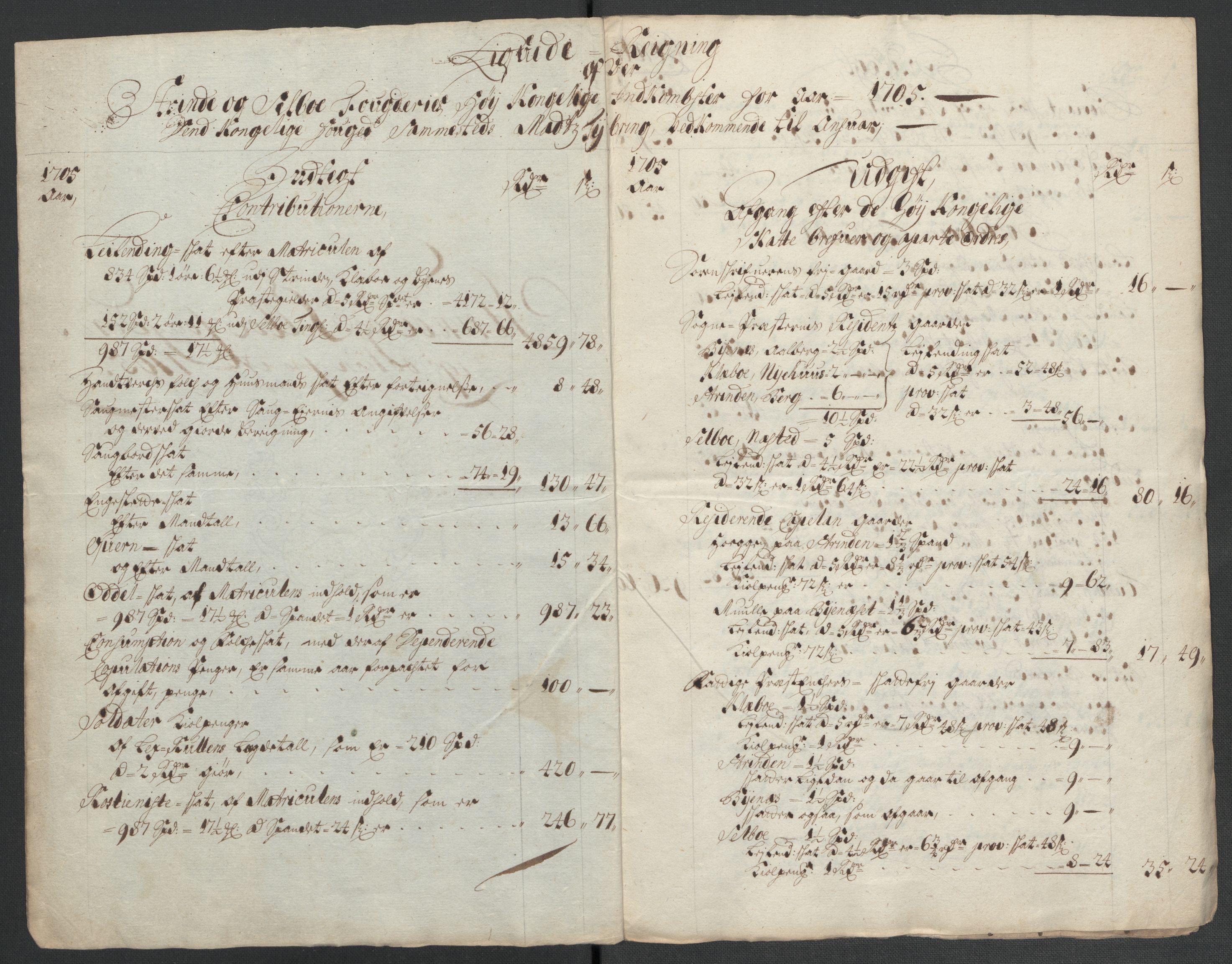 Rentekammeret inntil 1814, Reviderte regnskaper, Fogderegnskap, RA/EA-4092/R61/L4109: Fogderegnskap Strinda og Selbu, 1704-1706, p. 275