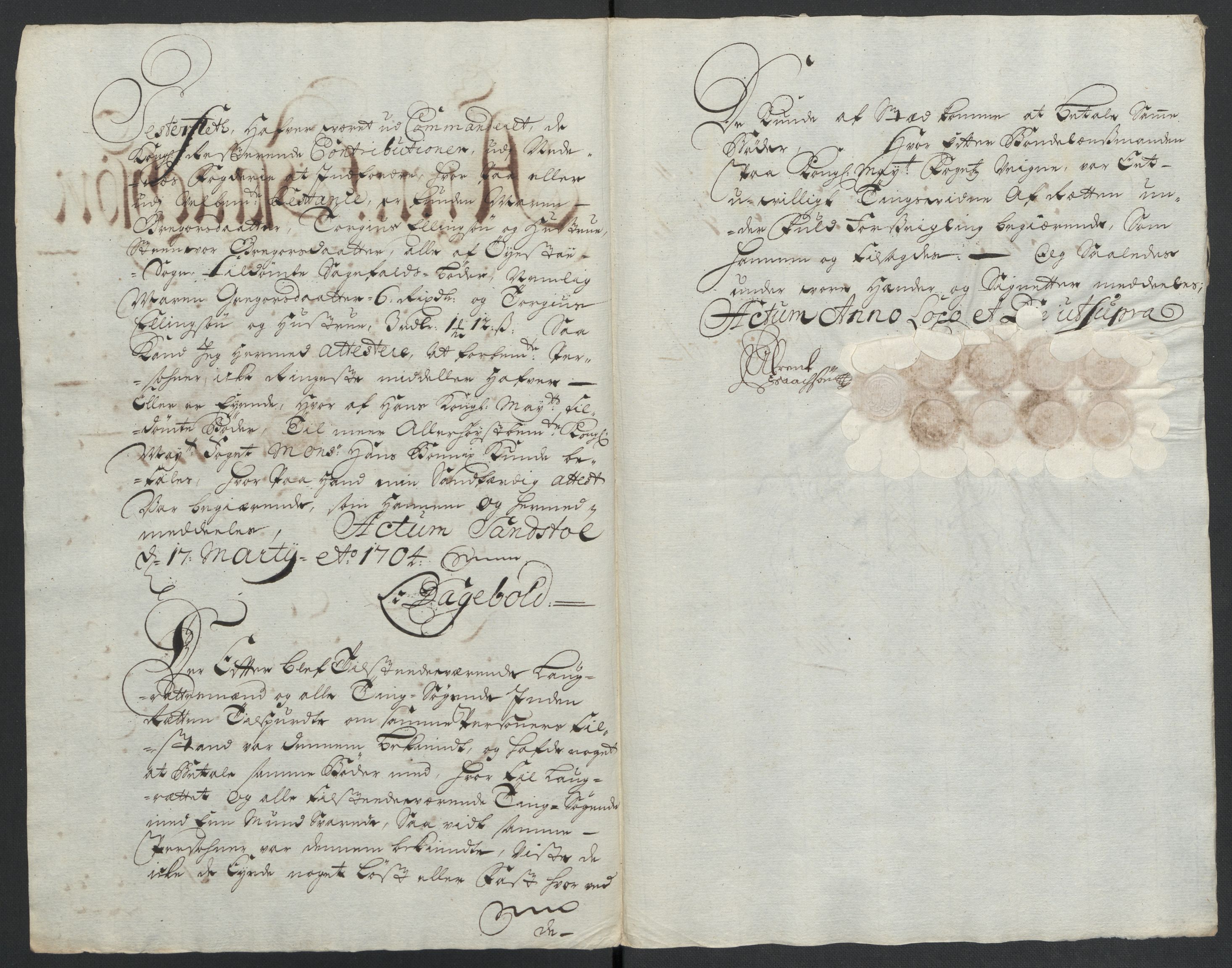 Rentekammeret inntil 1814, Reviderte regnskaper, Fogderegnskap, AV/RA-EA-4092/R39/L2317: Fogderegnskap Nedenes, 1704-1705, p. 37