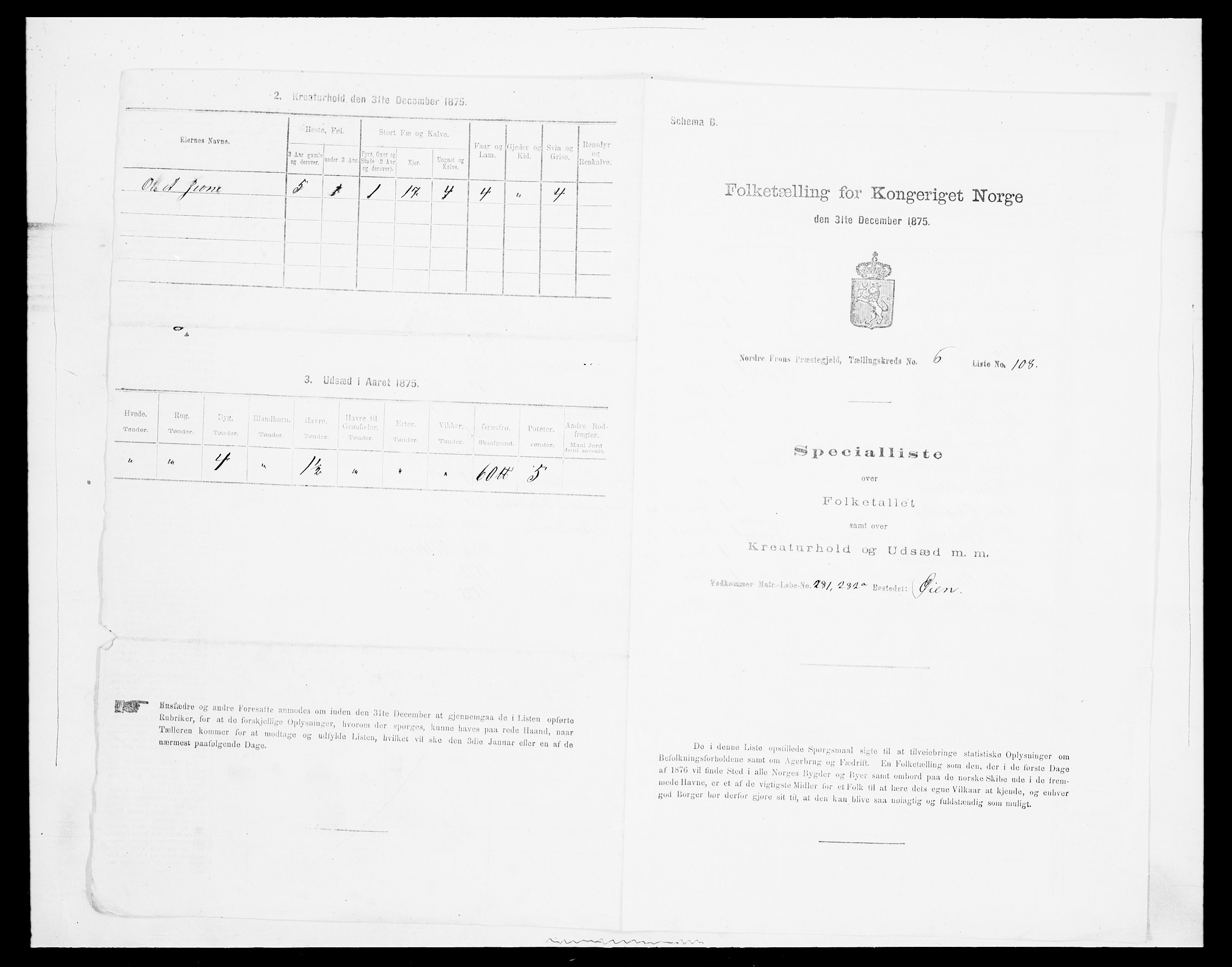 SAH, 1875 census for 0518P Nord-Fron, 1875, p. 1140