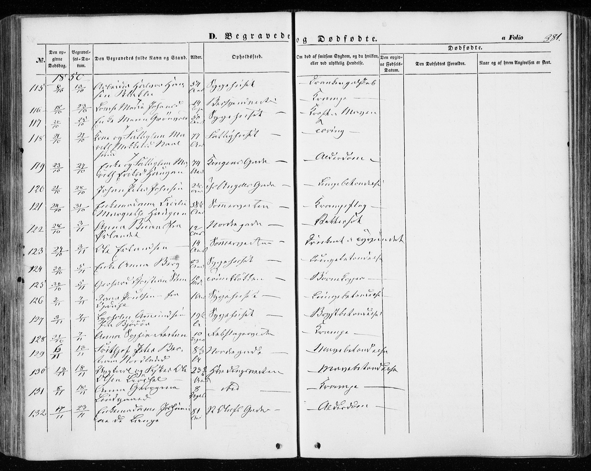 Ministerialprotokoller, klokkerbøker og fødselsregistre - Sør-Trøndelag, AV/SAT-A-1456/601/L0051: Parish register (official) no. 601A19, 1848-1857, p. 381