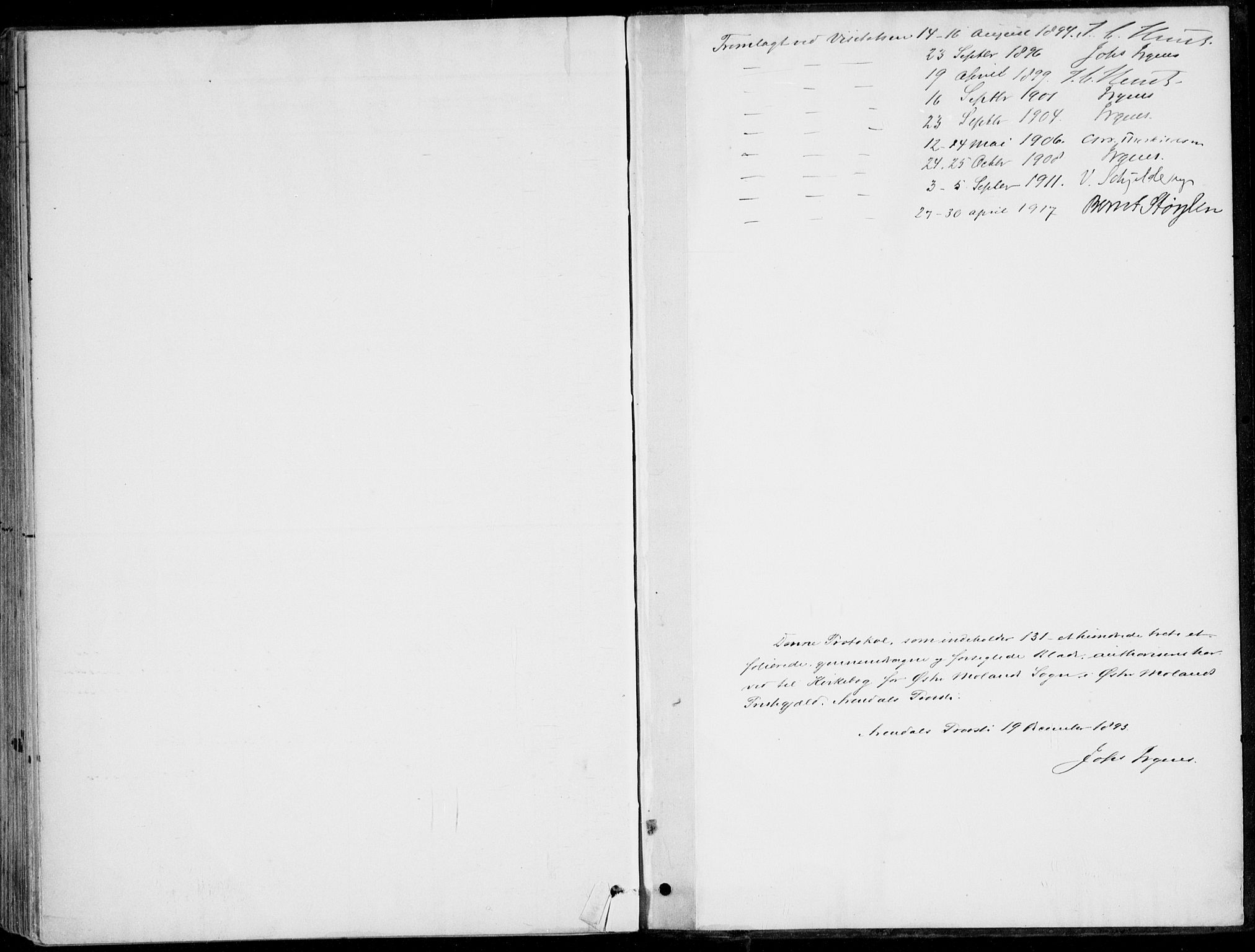 Austre Moland sokneprestkontor, SAK/1111-0001/F/Fa/Faa/L0011: Parish register (official) no. A 11, 1894-1915