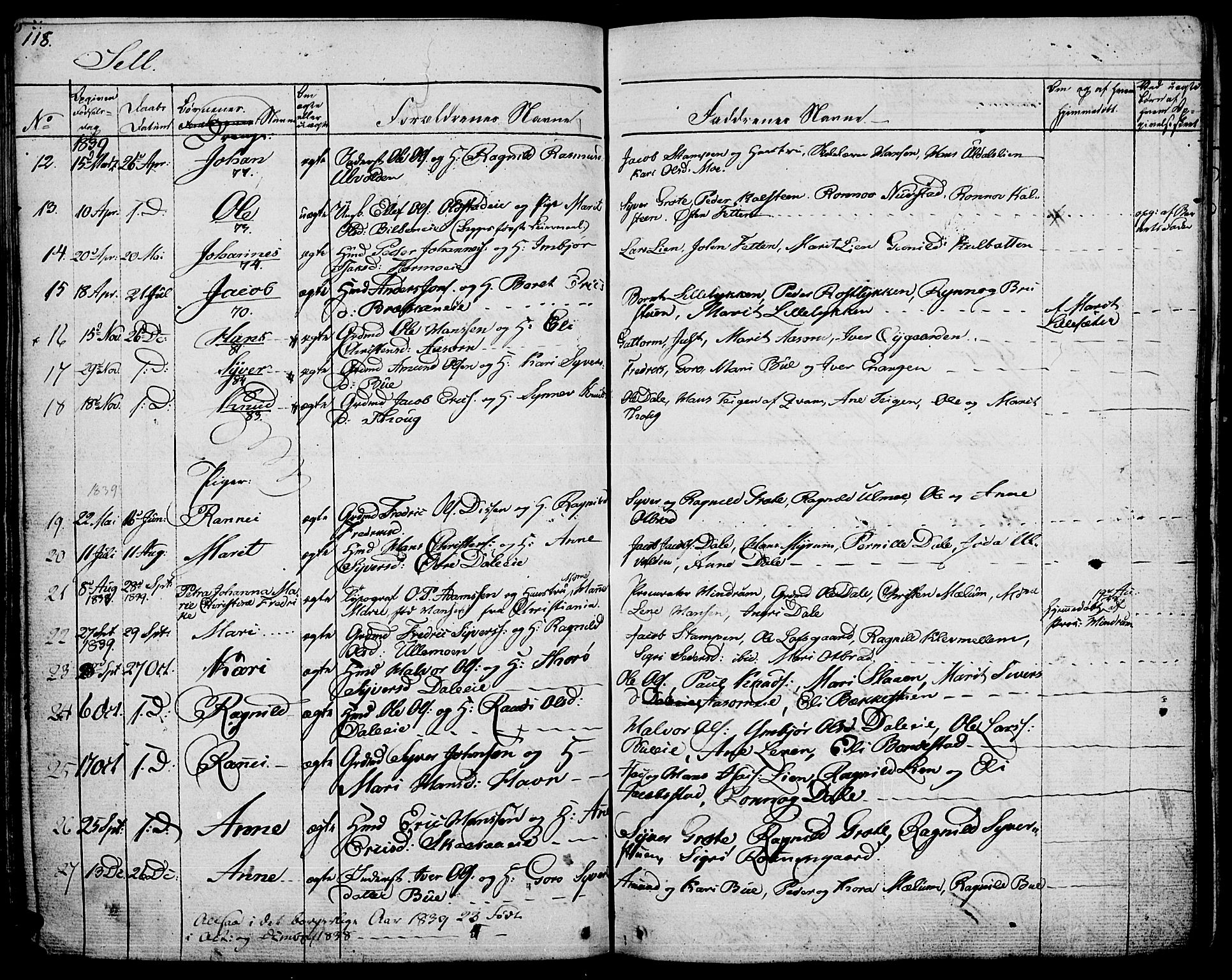 Vågå prestekontor, SAH/PREST-076/H/Ha/Haa/L0004: Parish register (official) no. 4 /3, 1834-1842, p. 118