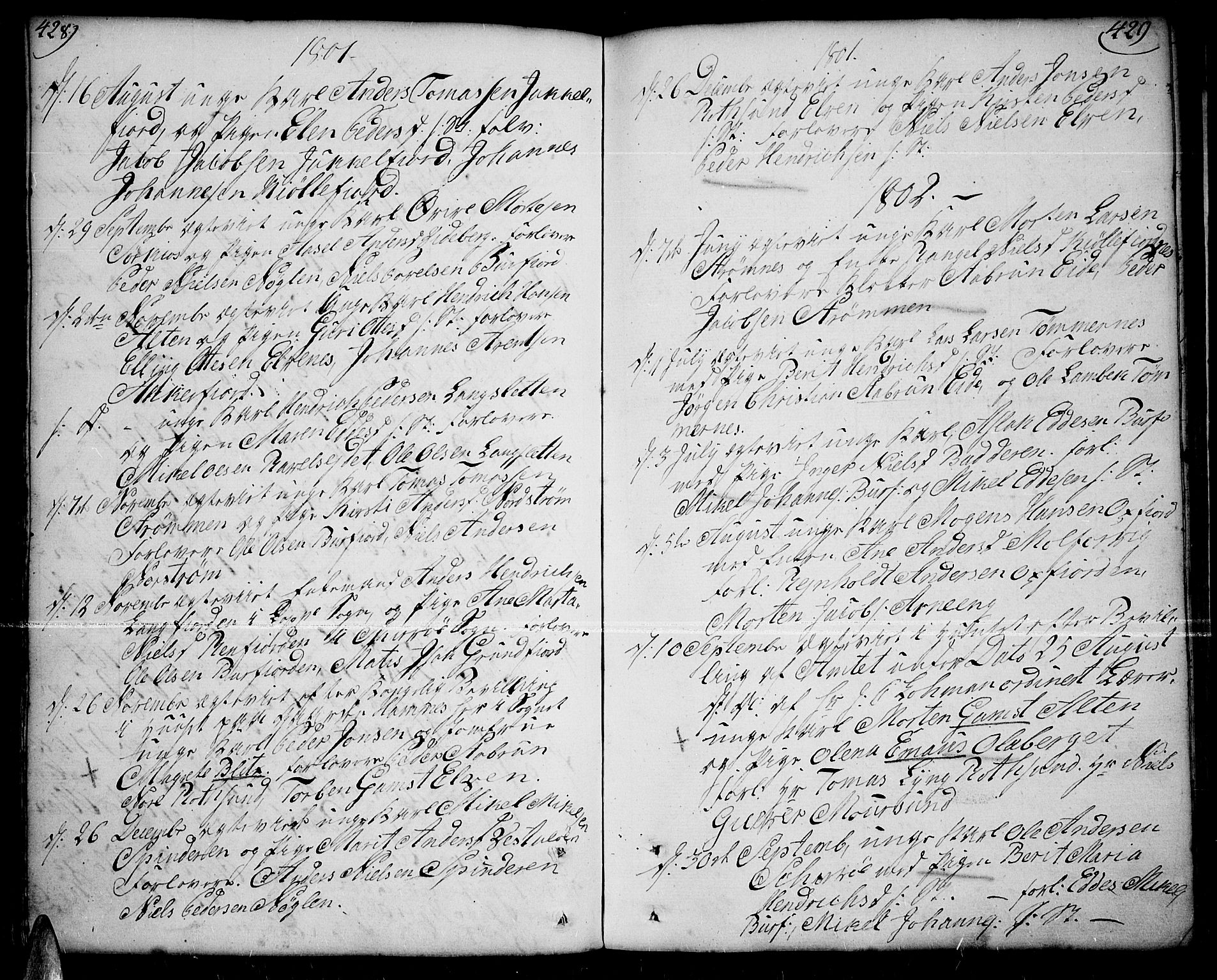 Skjervøy sokneprestkontor, SATØ/S-1300/H/Ha/Haa/L0002kirke: Parish register (official) no. 2, 1781-1817, p. 428-429
