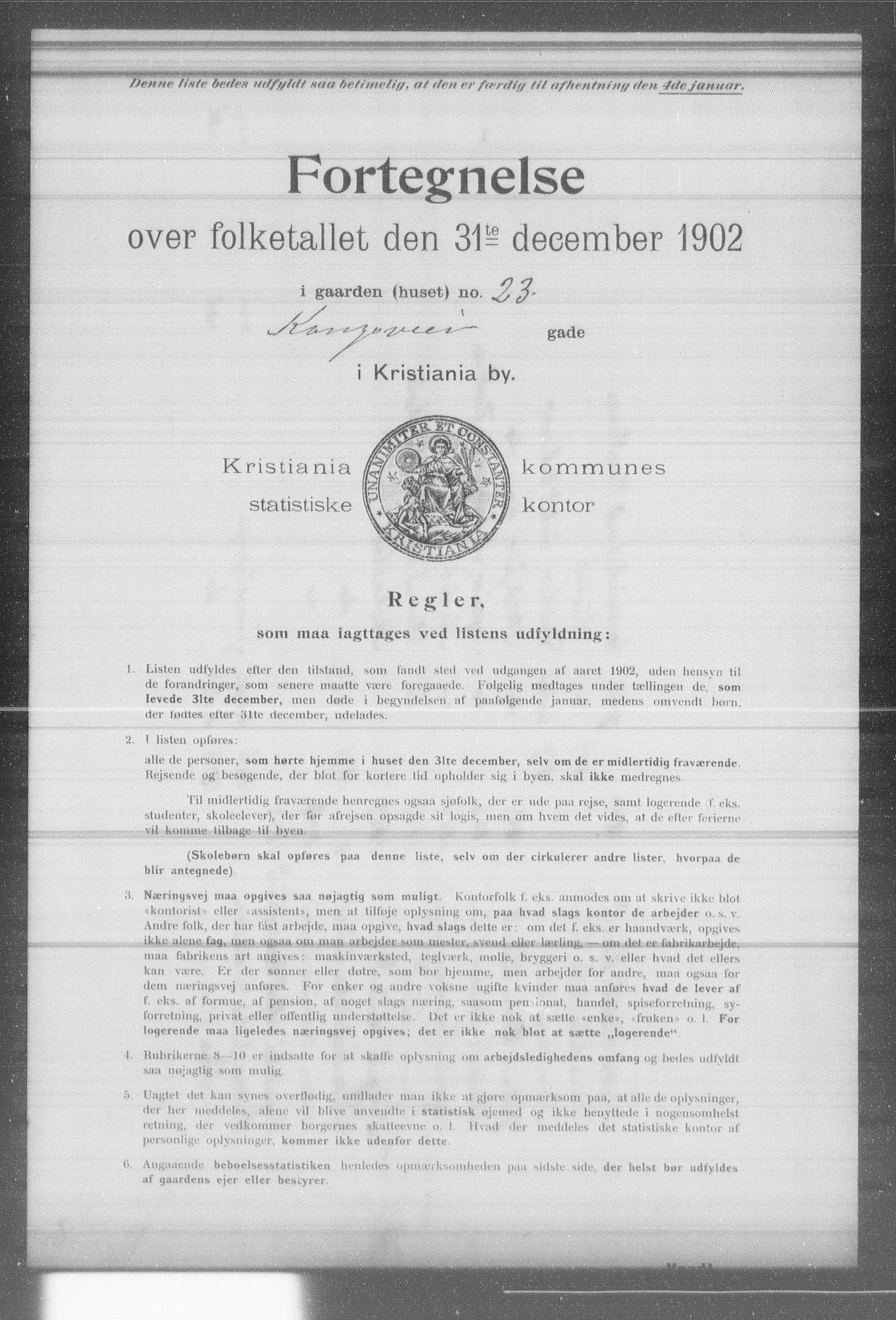 OBA, Municipal Census 1902 for Kristiania, 1902, p. 10082