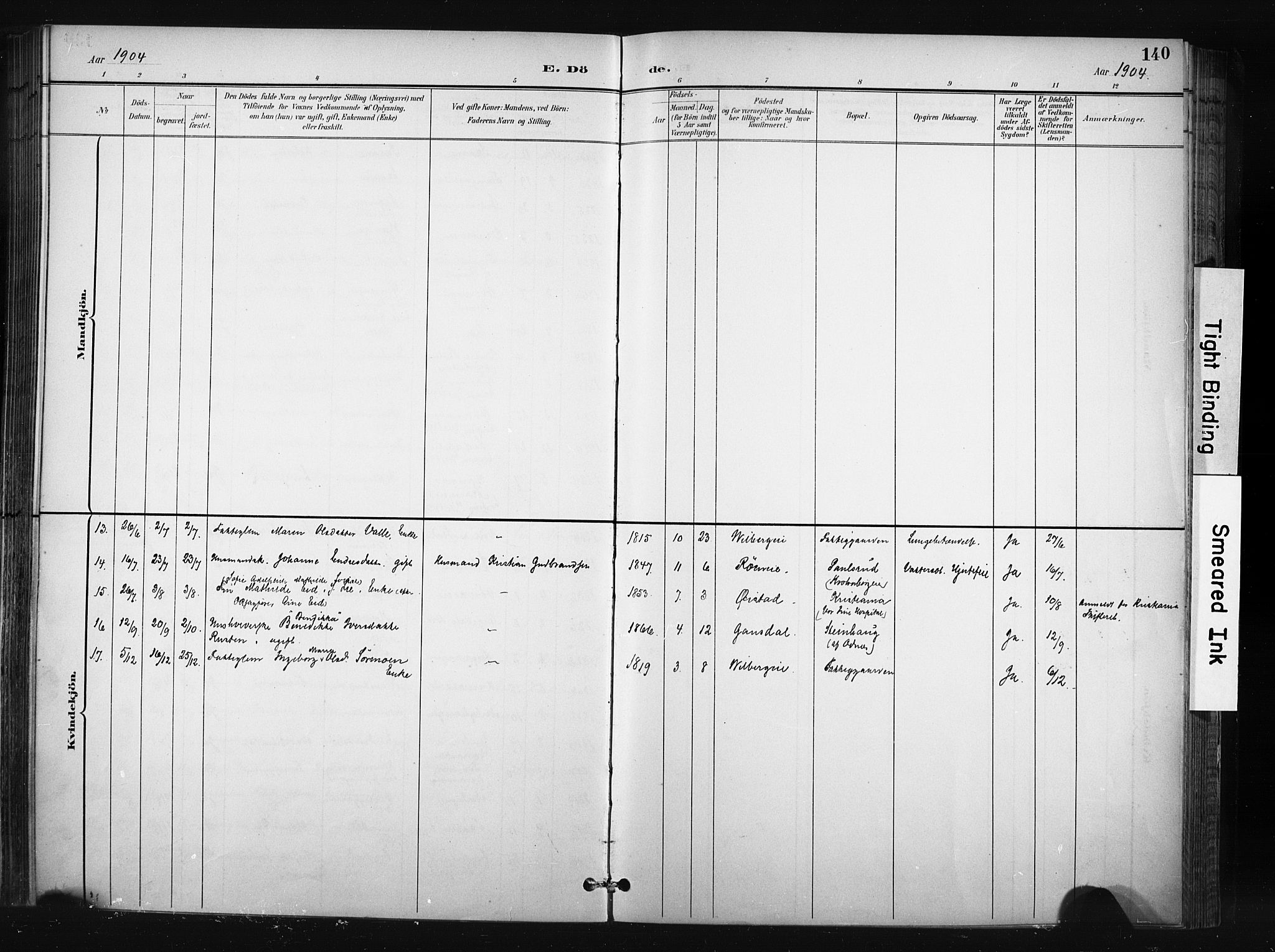 Søndre Land prestekontor, AV/SAH-PREST-122/K/L0004: Parish register (official) no. 4, 1895-1904, p. 140