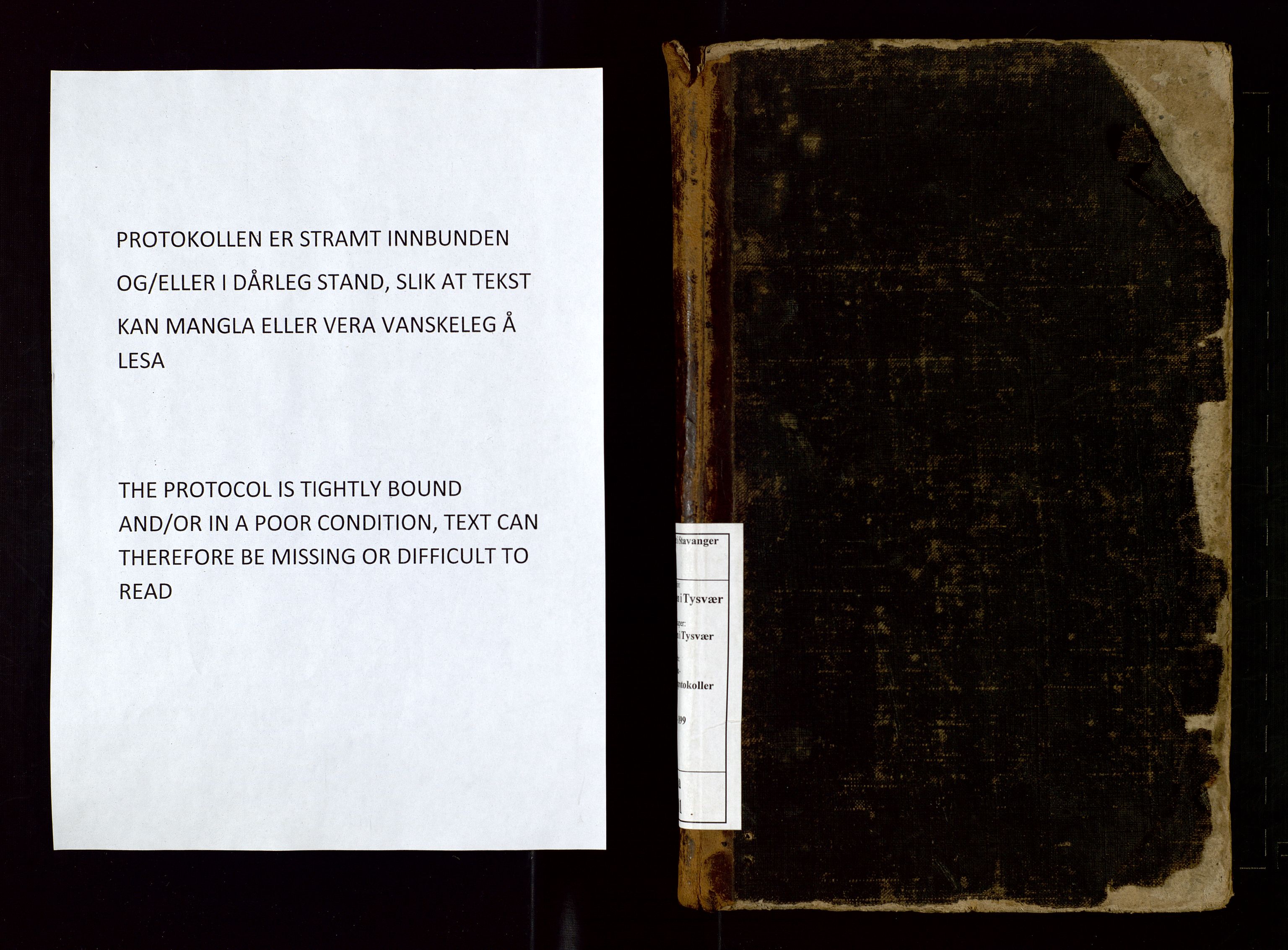 Tysvær lensmannskontor, AV/SAST-A-100192/Goa/L0001: "Brandtaxations-Protocol for Tysvær Thinglaug", 1846-1899