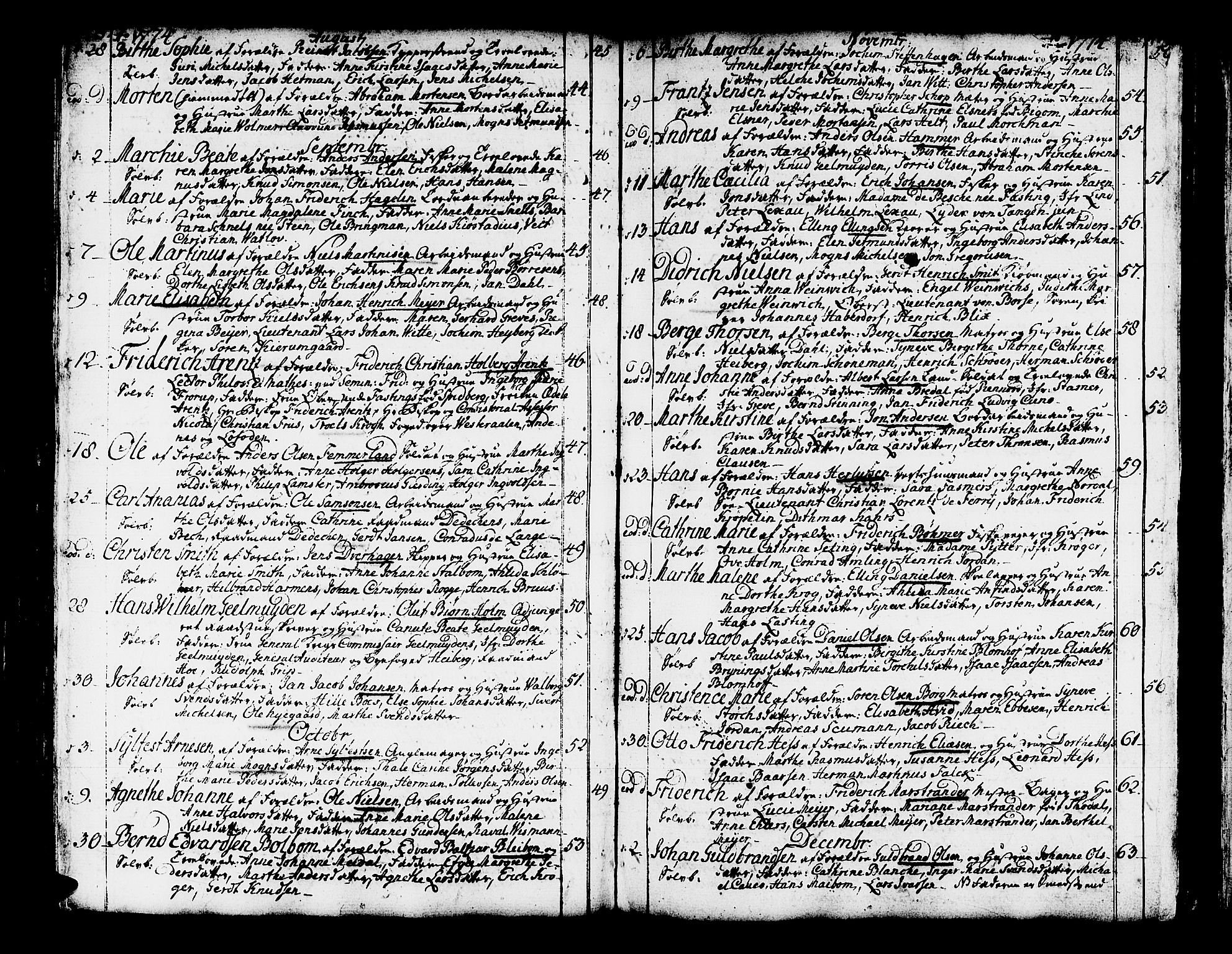 Domkirken sokneprestembete, SAB/A-74801/H/Haa/L0003: Parish register (official) no. A 3, 1758-1789, p. 178-179