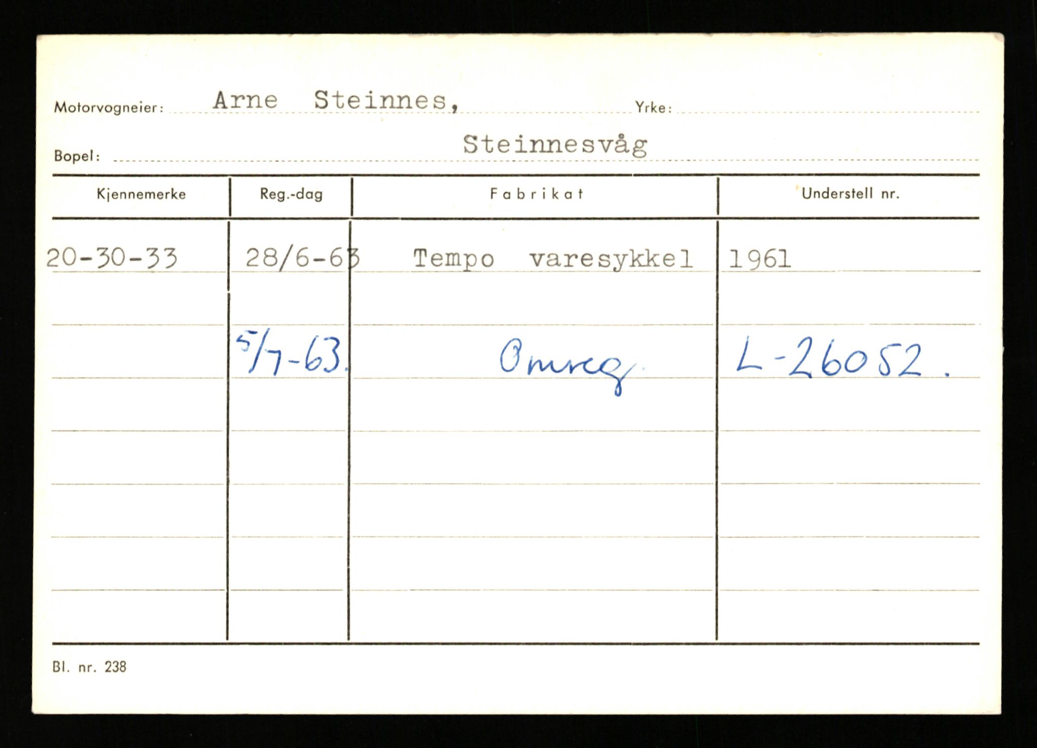 Stavanger trafikkstasjon, AV/SAST-A-101942/0/G/L0010: Registreringsnummer: 130000 - 239953, 1930-1971, p. 2315