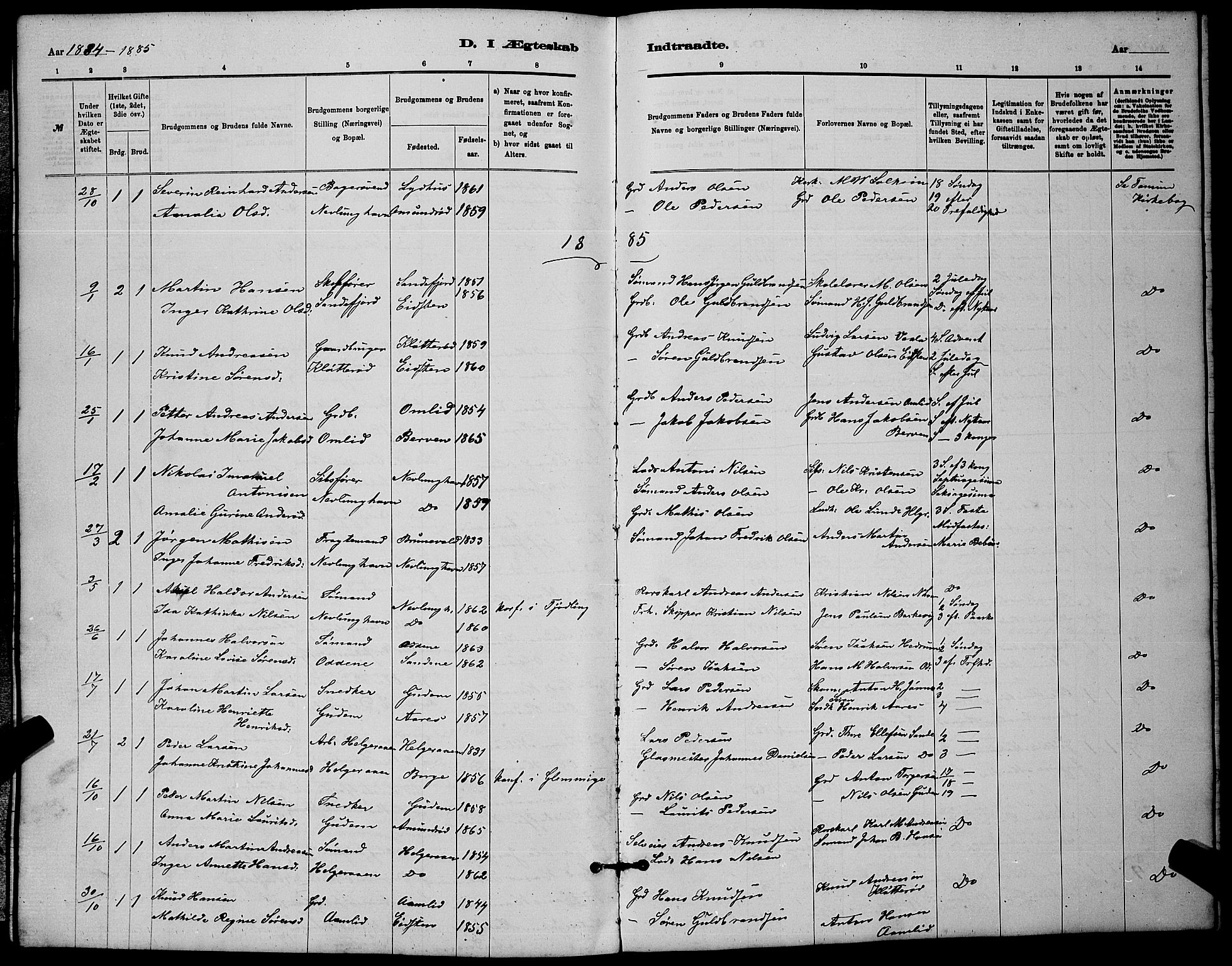 Brunlanes kirkebøker, AV/SAKO-A-342/G/Gb/L0002: Parish register (copy) no. II 2, 1878-1902