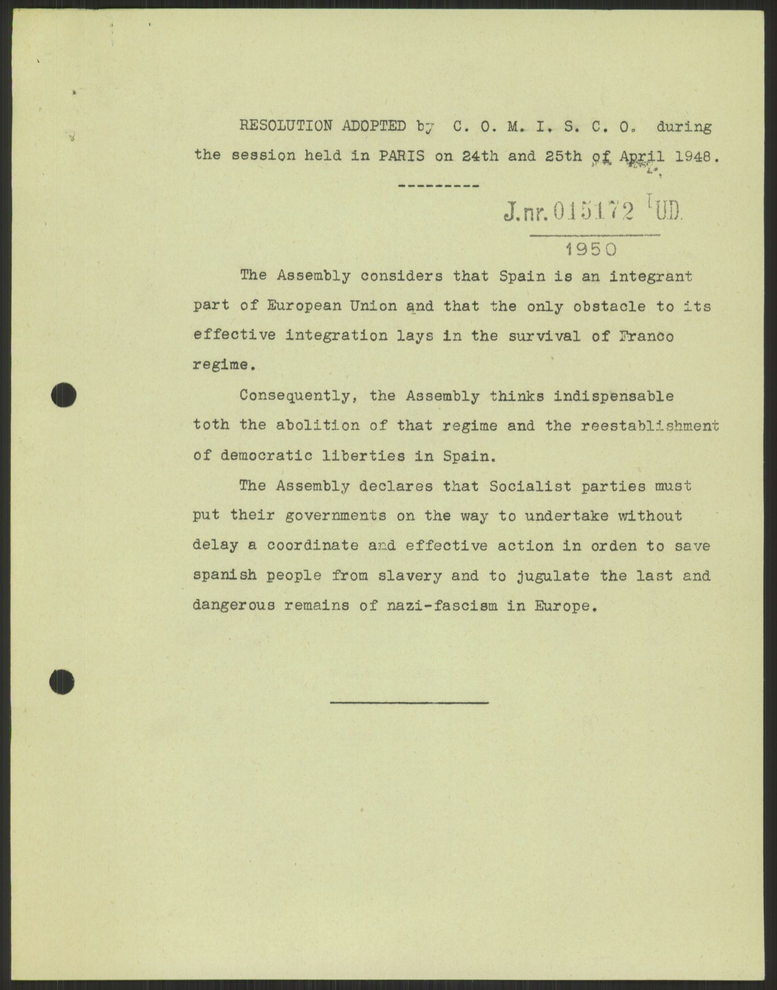 Utenriksdepartementet, RA/S-2259, 1948-1950, p. 1175