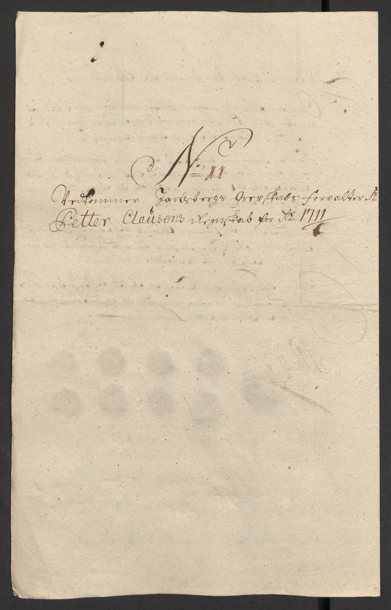 Rentekammeret inntil 1814, Reviderte regnskaper, Fogderegnskap, RA/EA-4092/R32/L1876: Fogderegnskap Jarlsberg grevskap, 1711, p. 361