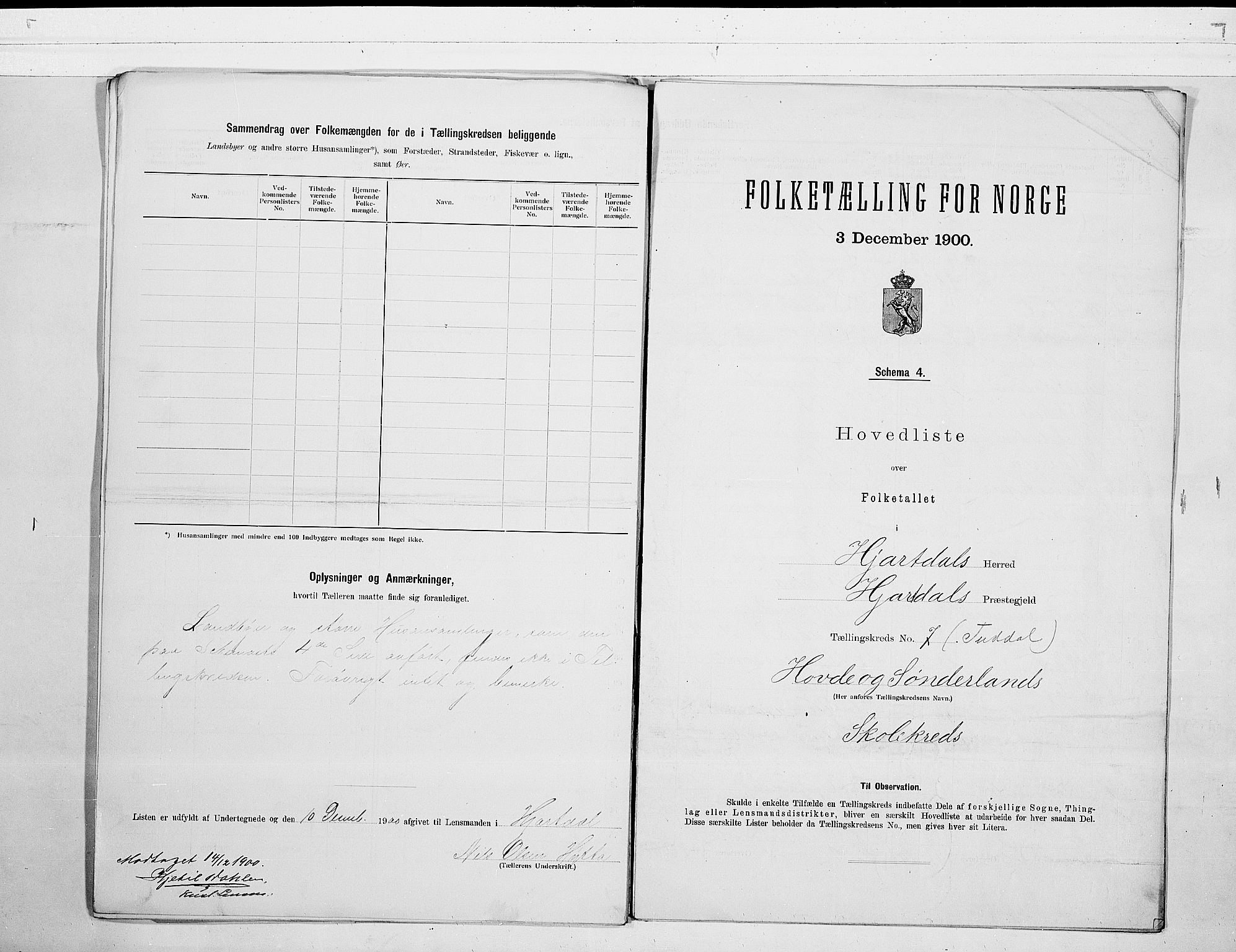 SAKO, 1900 census for Hjartdal, 1900, p. 16