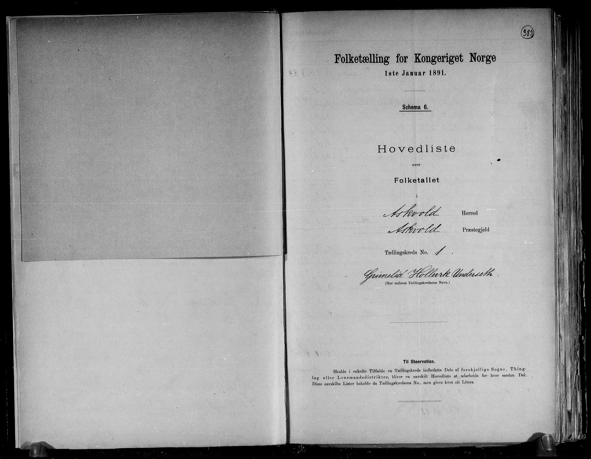 RA, 1891 census for 1428 Askvoll, 1891, p. 5