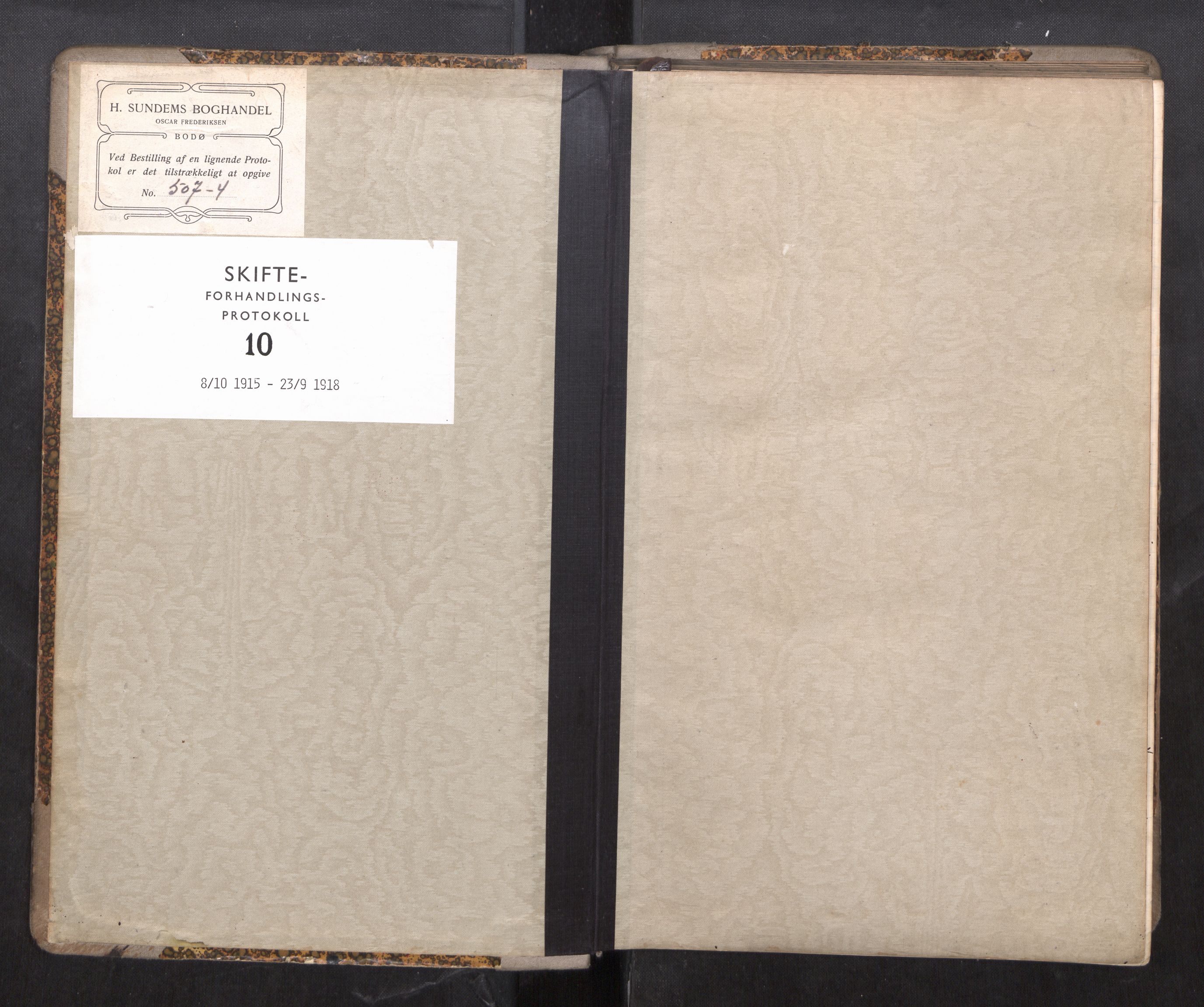 Rana sorenskriveri , SAT/A-1108/1/3/3B/L0010: Skiftebehandlingsprotokoll, 1915-1918
