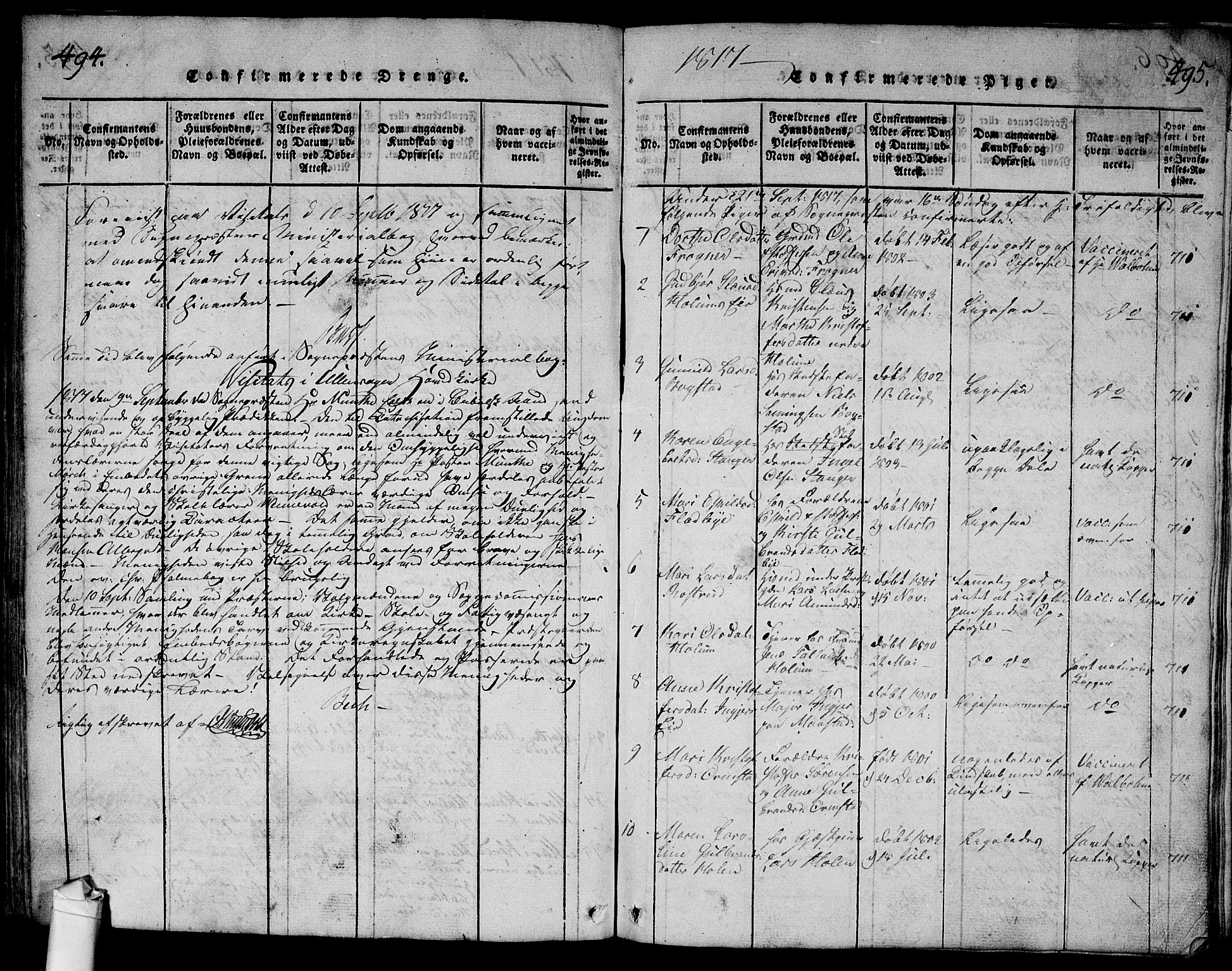 Ullensaker prestekontor Kirkebøker, SAO/A-10236a/G/Ga/L0001: Parish register (copy) no. I 1, 1815-1835, p. 494