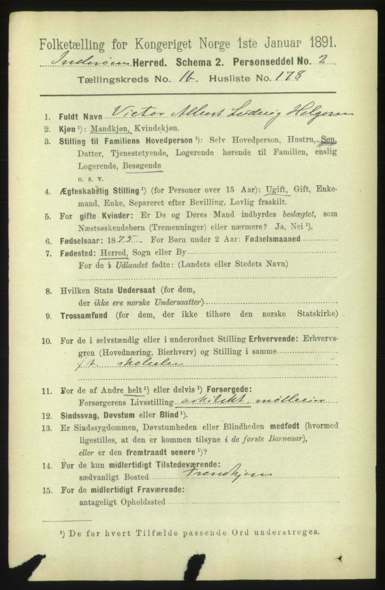 RA, 1891 census for 1729 Inderøy, 1891, p. 1180