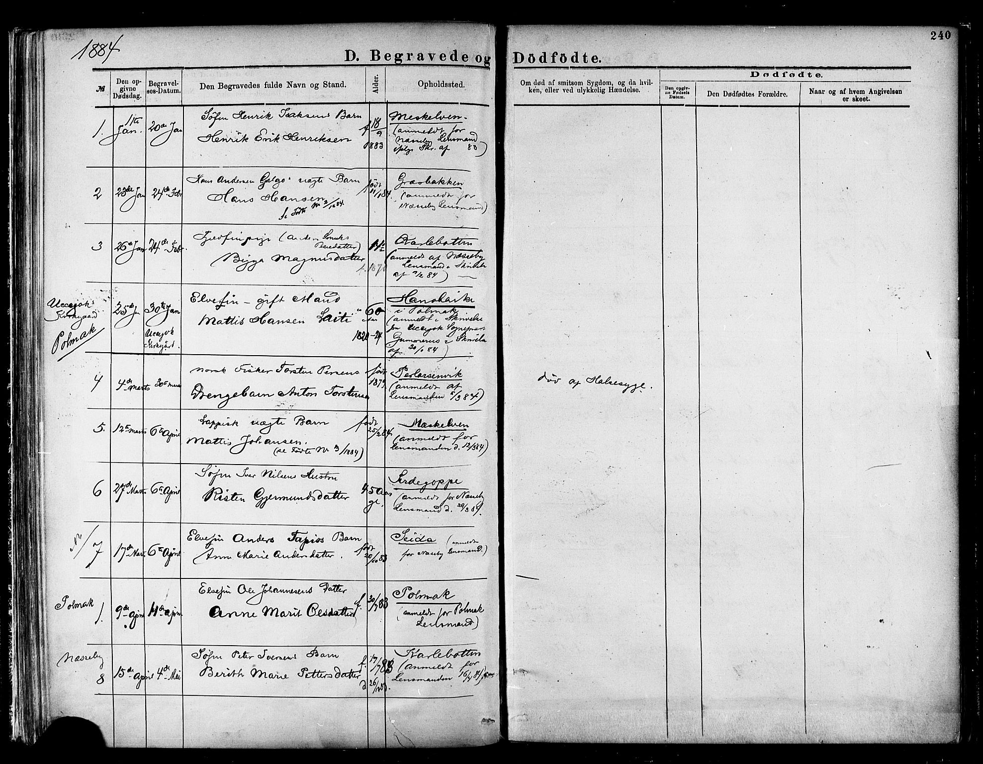 Nesseby sokneprestkontor, AV/SATØ-S-1330/H/Ha/L0004kirke: Parish register (official) no. 4, 1877-1884, p. 240