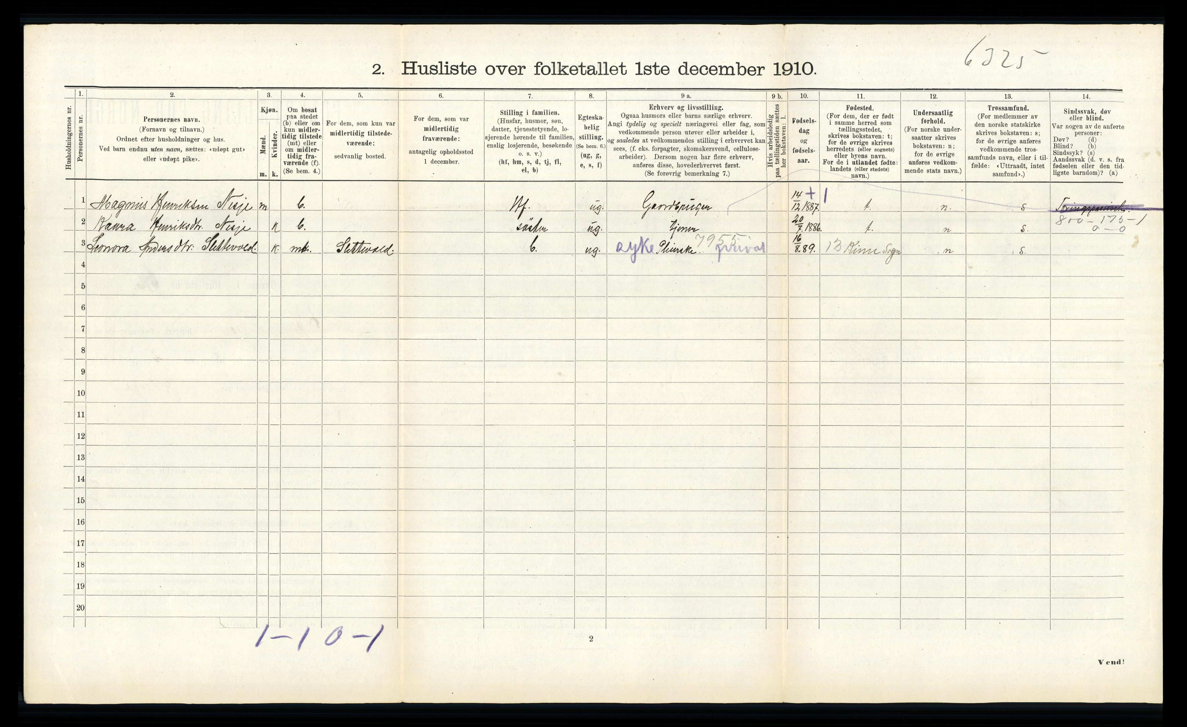 RA, 1910 census for Bremanger, 1910, p. 226