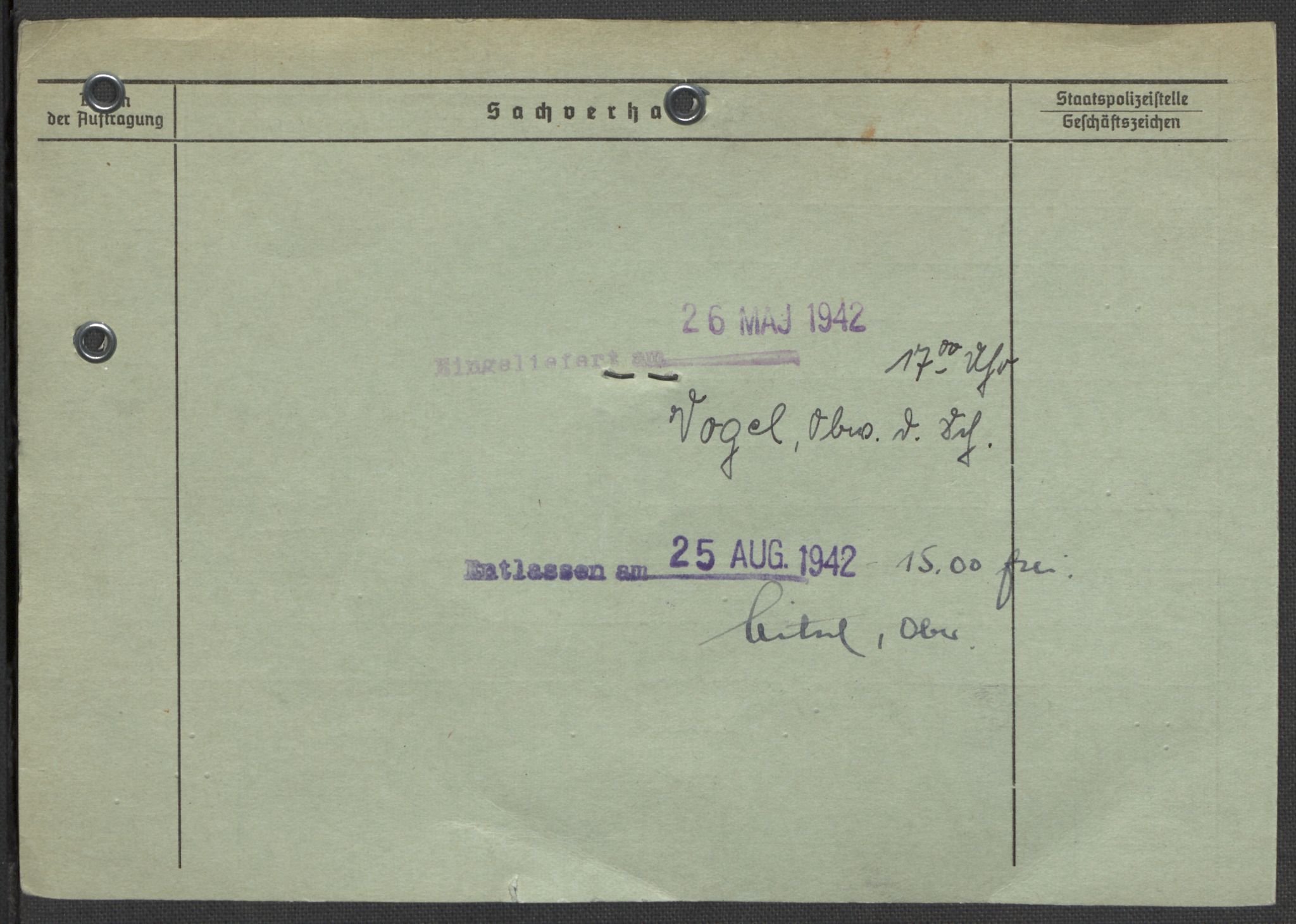 Befehlshaber der Sicherheitspolizei und des SD, AV/RA-RAFA-5969/E/Ea/Eaa/L0002: Register over norske fanger i Møllergata 19: Bj-Eng, 1940-1945, p. 562