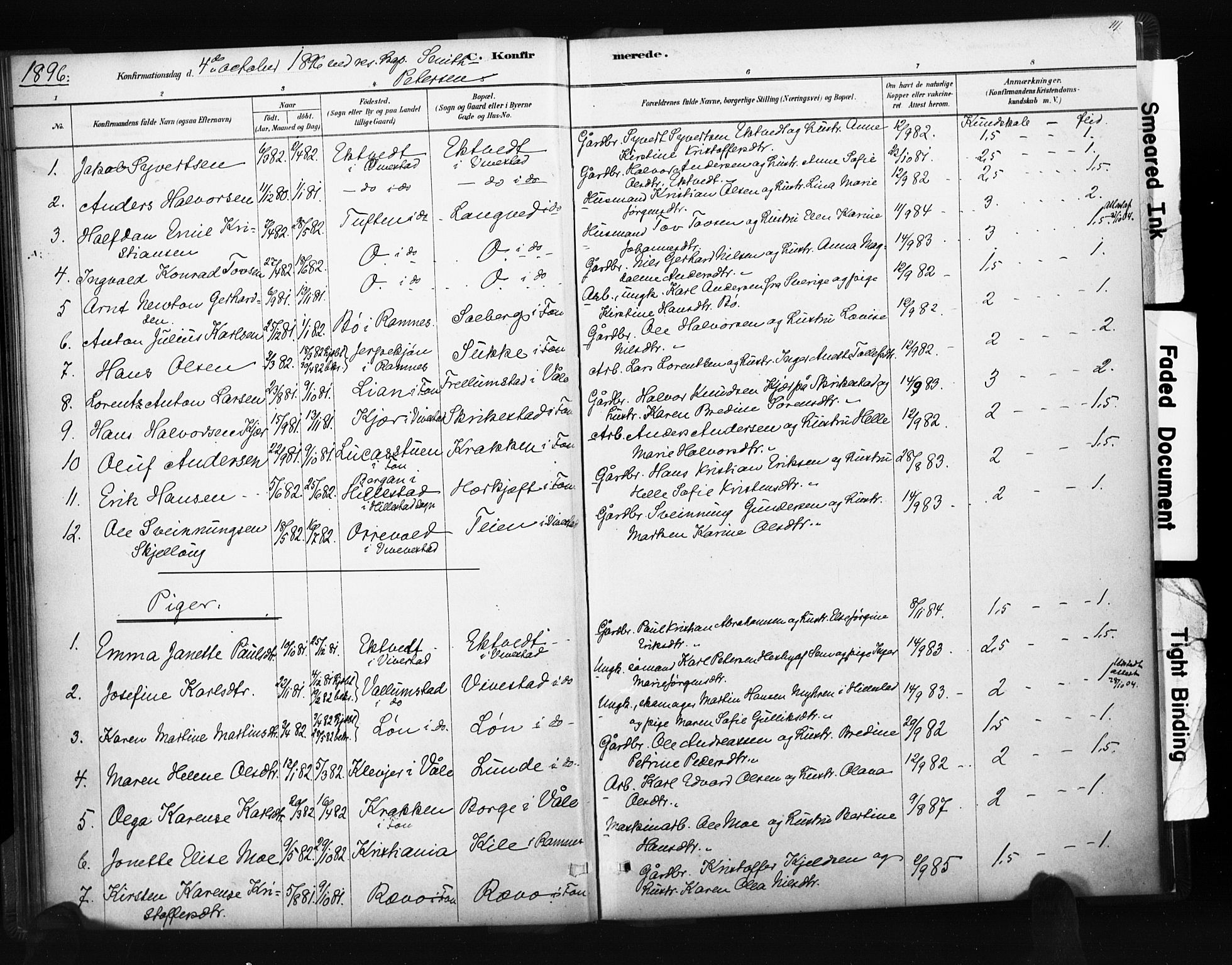 Ramnes kirkebøker, SAKO/A-314/F/Fc/L0001: Parish register (official) no. III 1, 1878-1899, p. 110-111