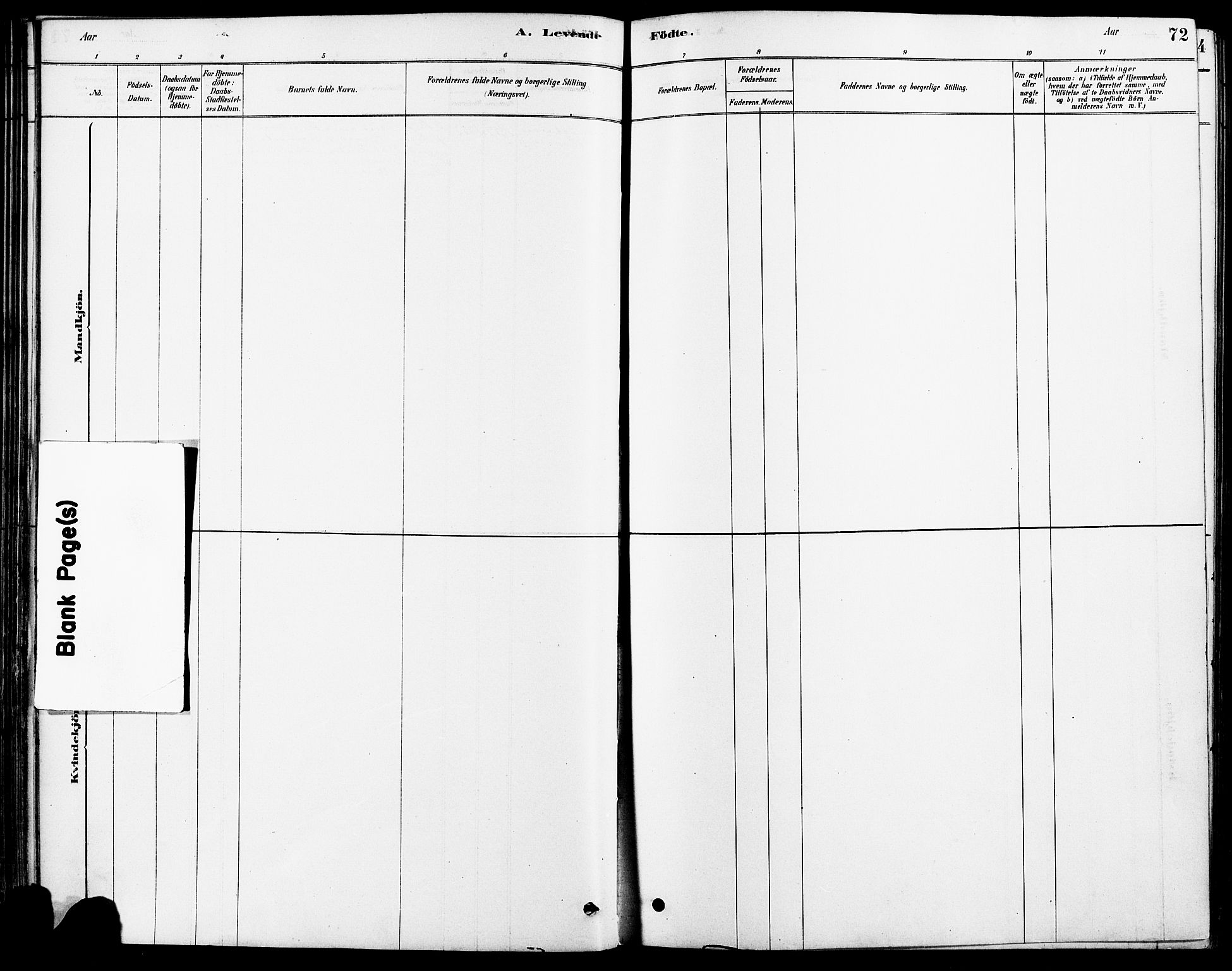 Fet prestekontor Kirkebøker, AV/SAO-A-10370a/F/Fa/L0014: Parish register (official) no. I 14, 1878-1891, p. 72