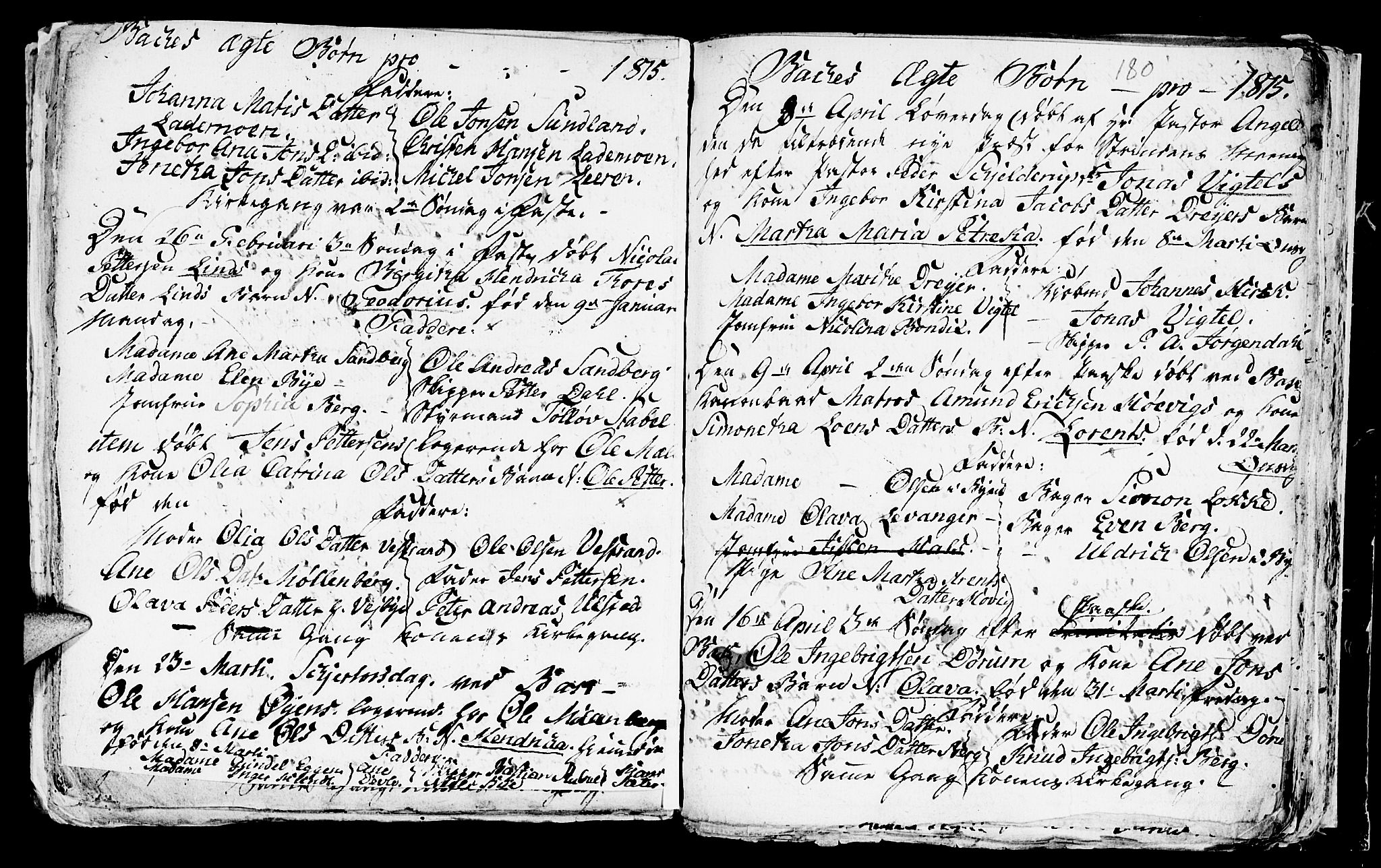 Ministerialprotokoller, klokkerbøker og fødselsregistre - Sør-Trøndelag, SAT/A-1456/604/L0218: Parish register (copy) no. 604C01, 1754-1819, p. 180