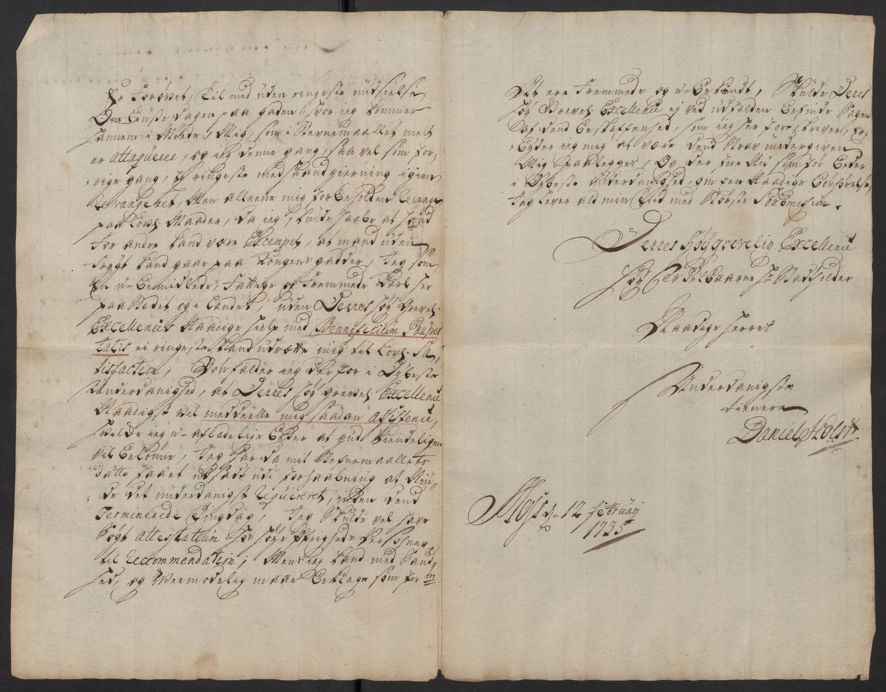 Stattholderembetet 1572-1771, AV/RA-EA-2870/Ef/L0108: Brev fra embetsmenn og andre, 1735-1736, p. 13