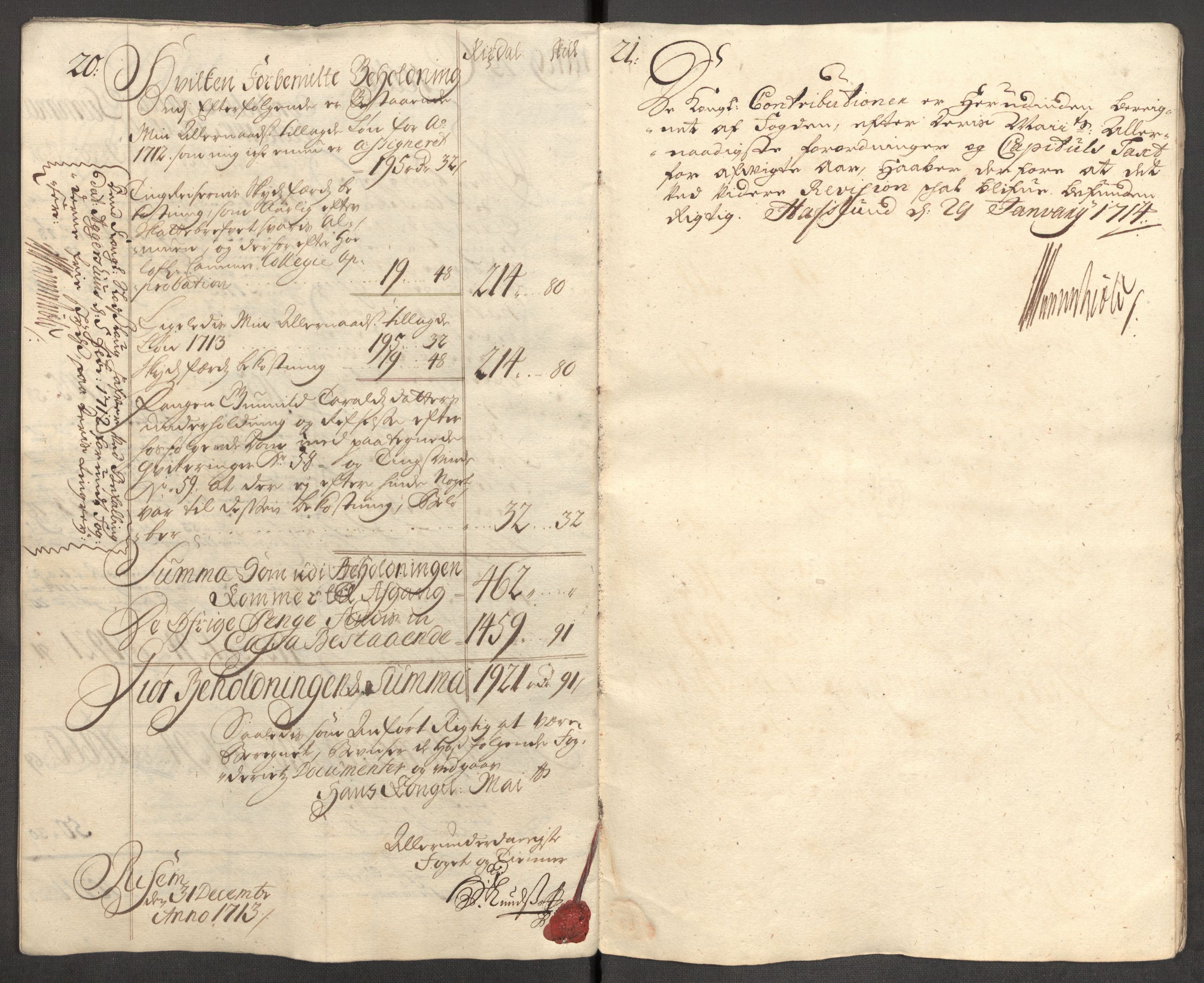 Rentekammeret inntil 1814, Reviderte regnskaper, Fogderegnskap, AV/RA-EA-4092/R04/L0138: Fogderegnskap Moss, Onsøy, Tune, Veme og Åbygge, 1713-1714, p. 14