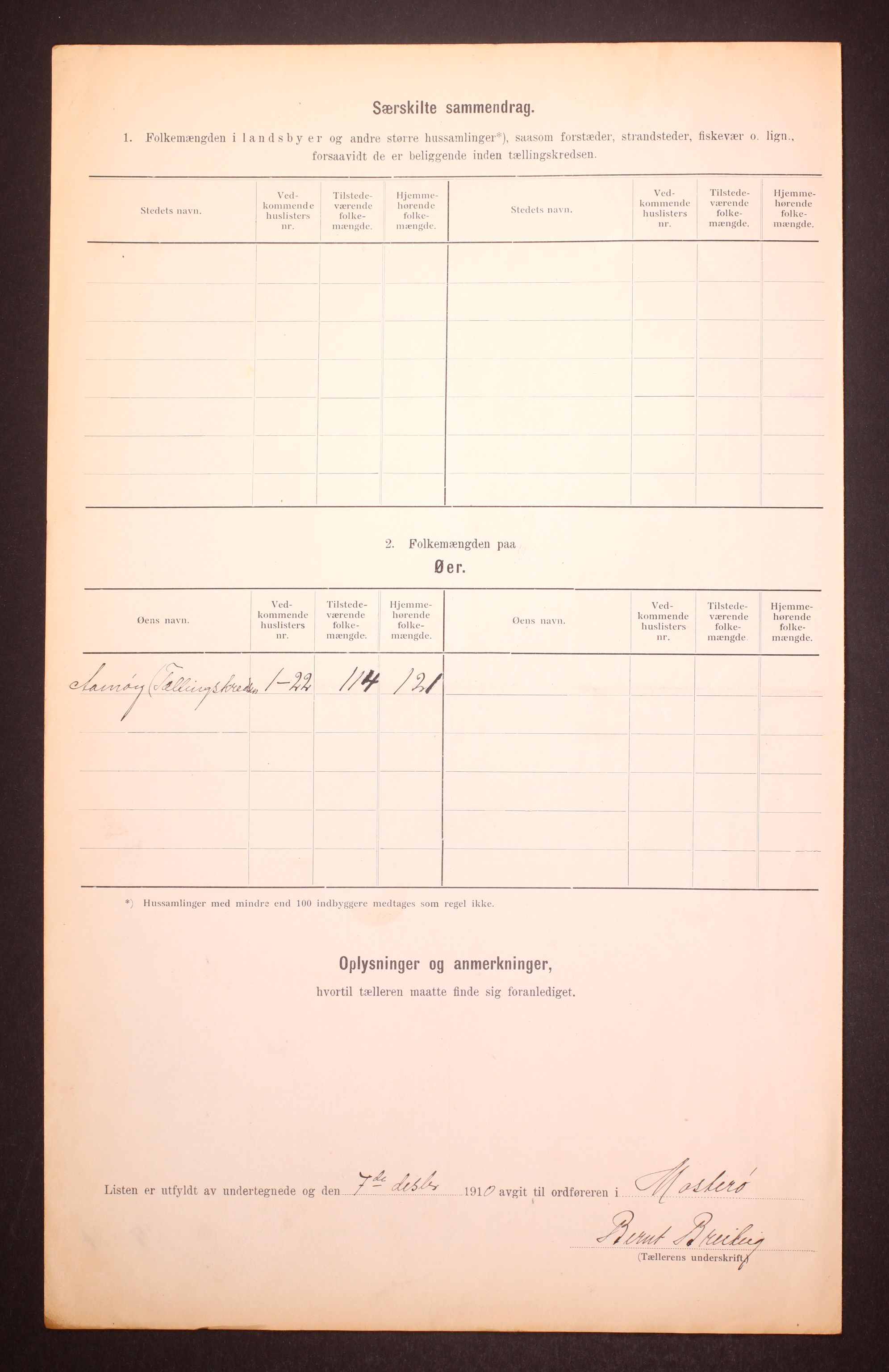 RA, 1910 census for Mosterøy, 1910, p. 6