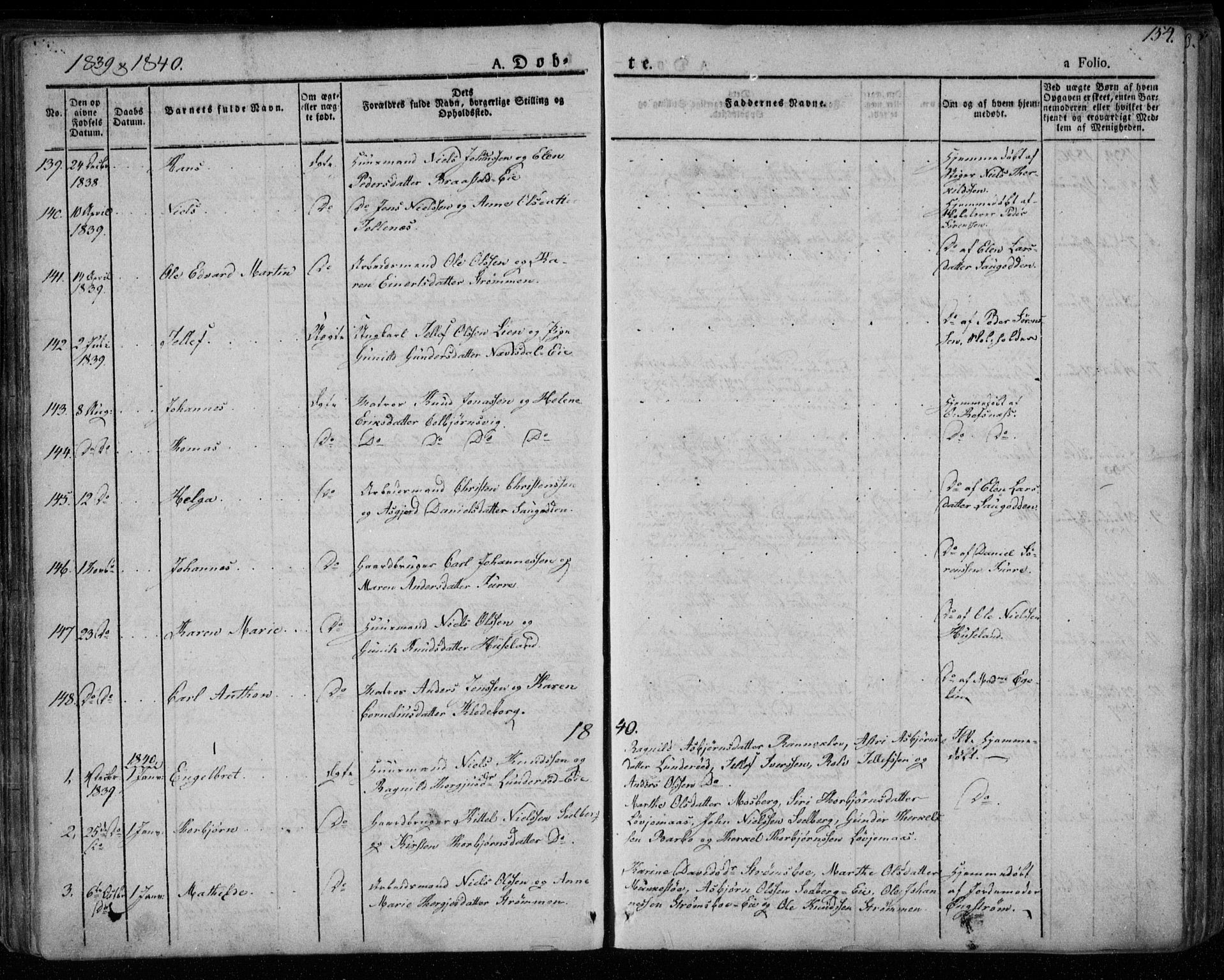 Øyestad sokneprestkontor, AV/SAK-1111-0049/F/Fa/L0013: Parish register (official) no. A 13, 1827-1842, p. 154