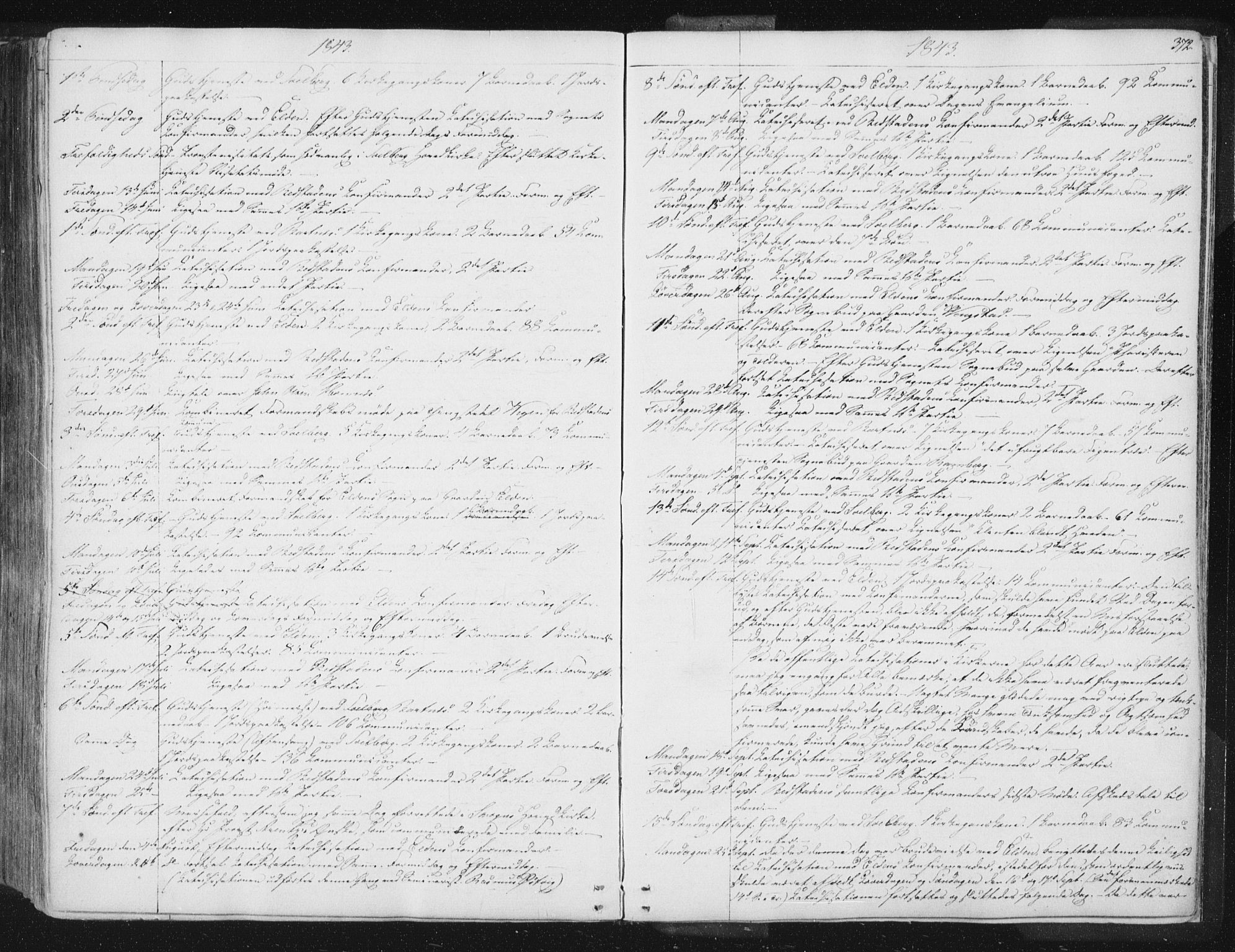 Ministerialprotokoller, klokkerbøker og fødselsregistre - Nord-Trøndelag, SAT/A-1458/741/L0392: Parish register (official) no. 741A06, 1836-1848, p. 372