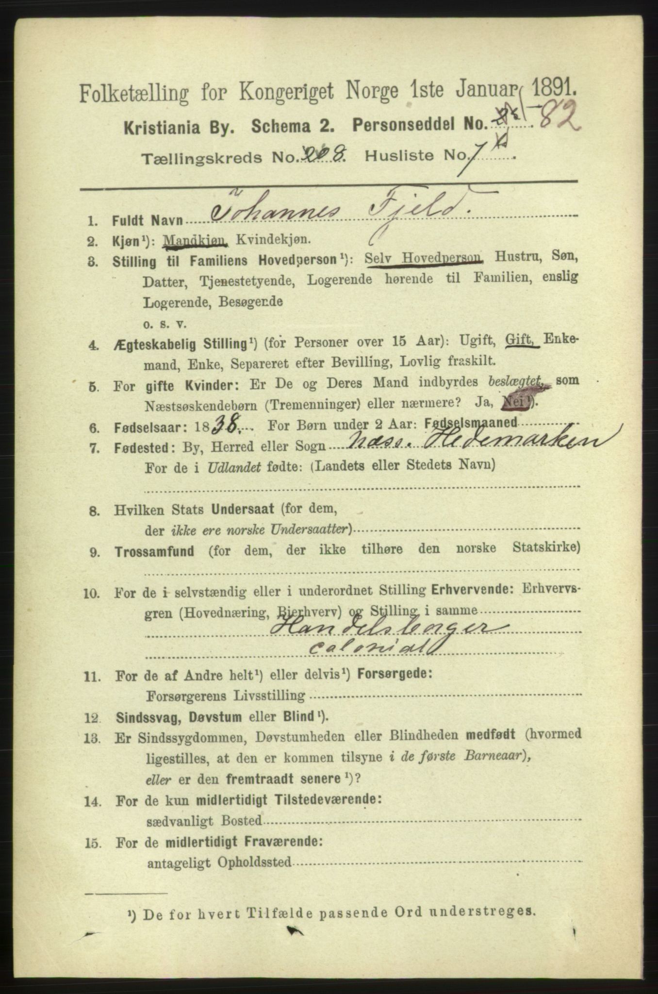 RA, 1891 census for 0301 Kristiania, 1891, p. 125070