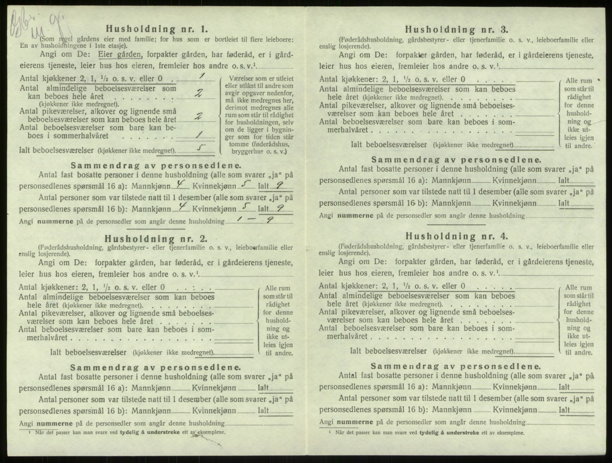 SAB, 1920 census for Haus, 1920, p. 743