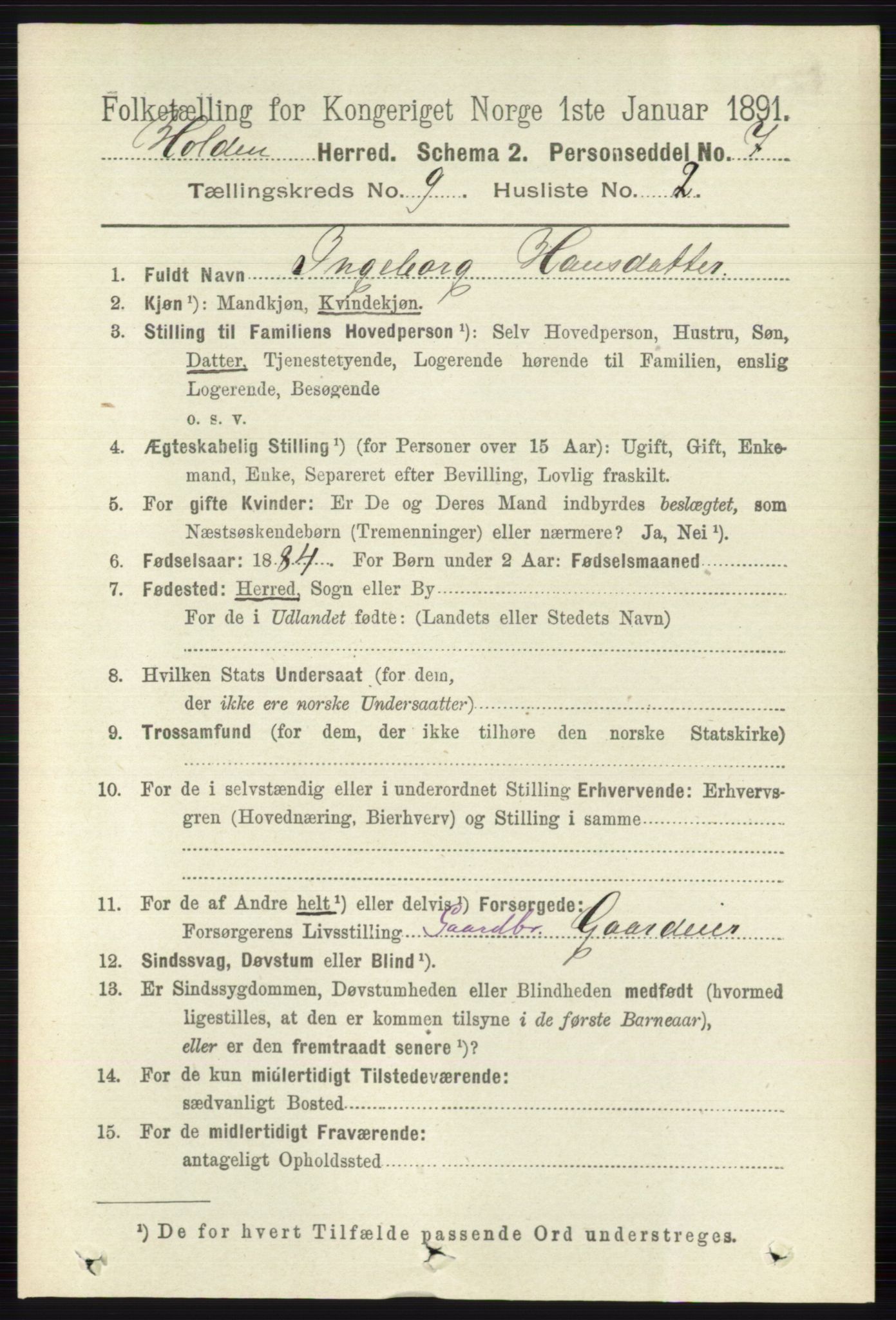 RA, 1891 census for 0819 Holla, 1891, p. 4097