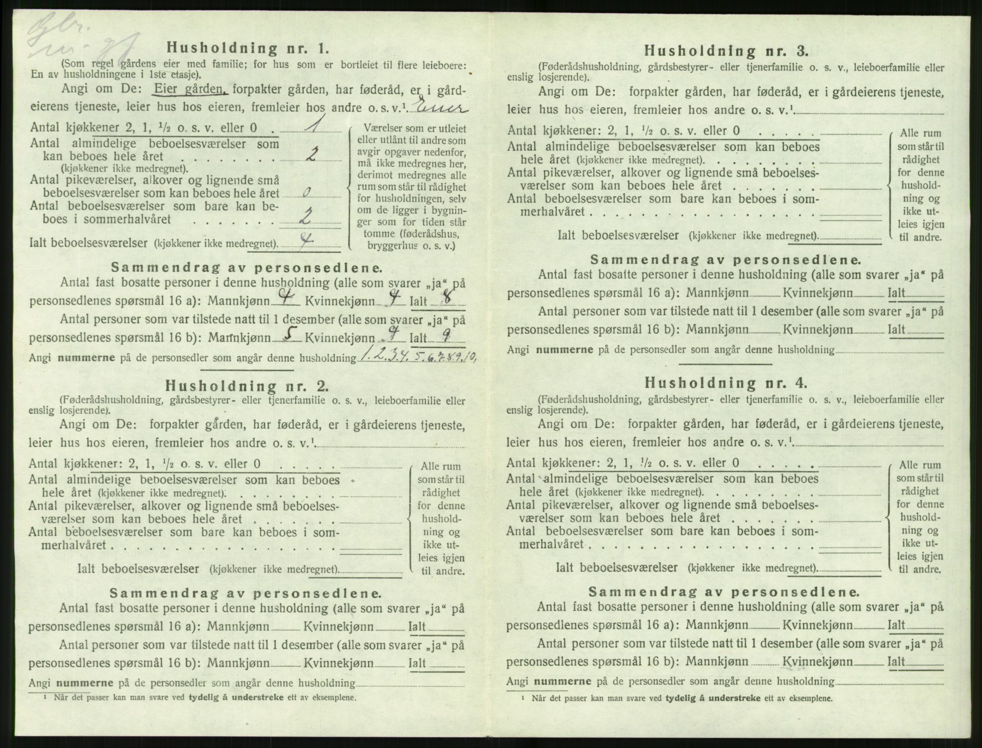 SAT, 1920 census for Hjørundfjord, 1920, p. 180