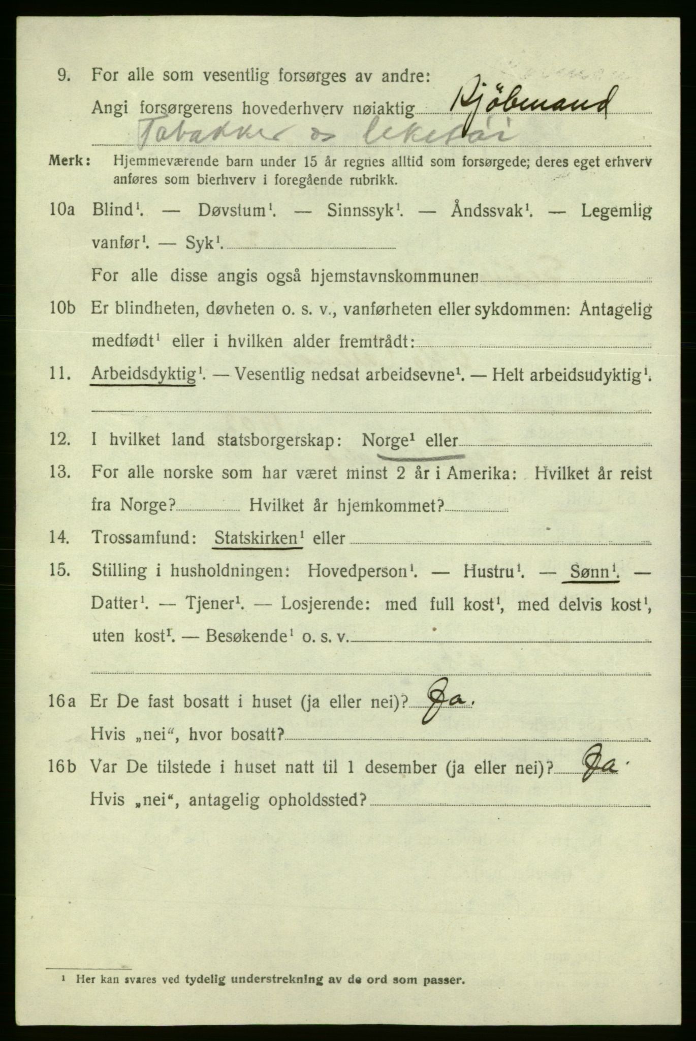 SAO, 1920 census for Fredrikshald, 1920, p. 11850