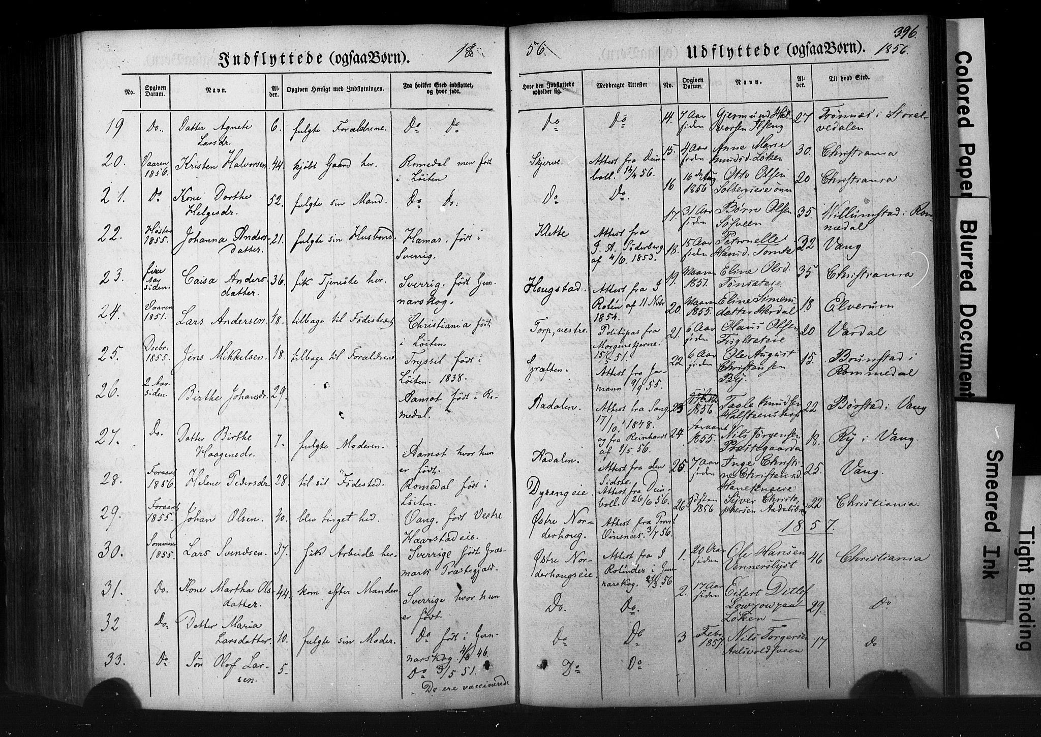 Løten prestekontor, AV/SAH-PREST-022/K/Ka/L0007: Parish register (official) no. 7, 1850-1859, p. 396