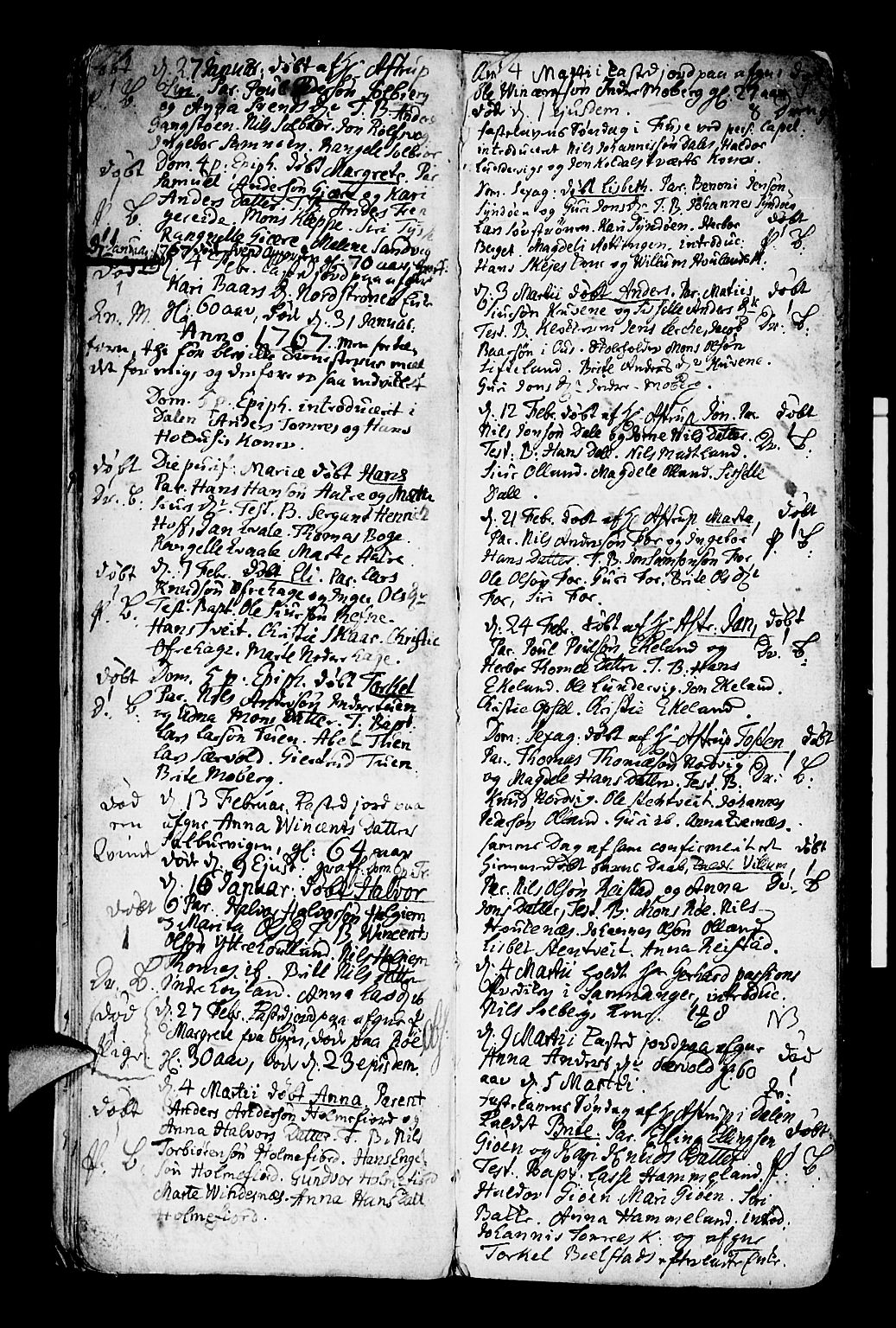 Os sokneprestembete, SAB/A-99929: Parish register (official) no. A 9, 1766-1779, p. 8