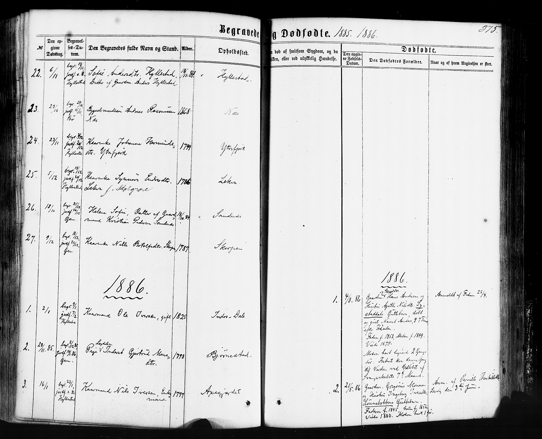 Hyllestad sokneprestembete, SAB/A-80401: Parish register (official) no. A 1, 1861-1886, p. 375