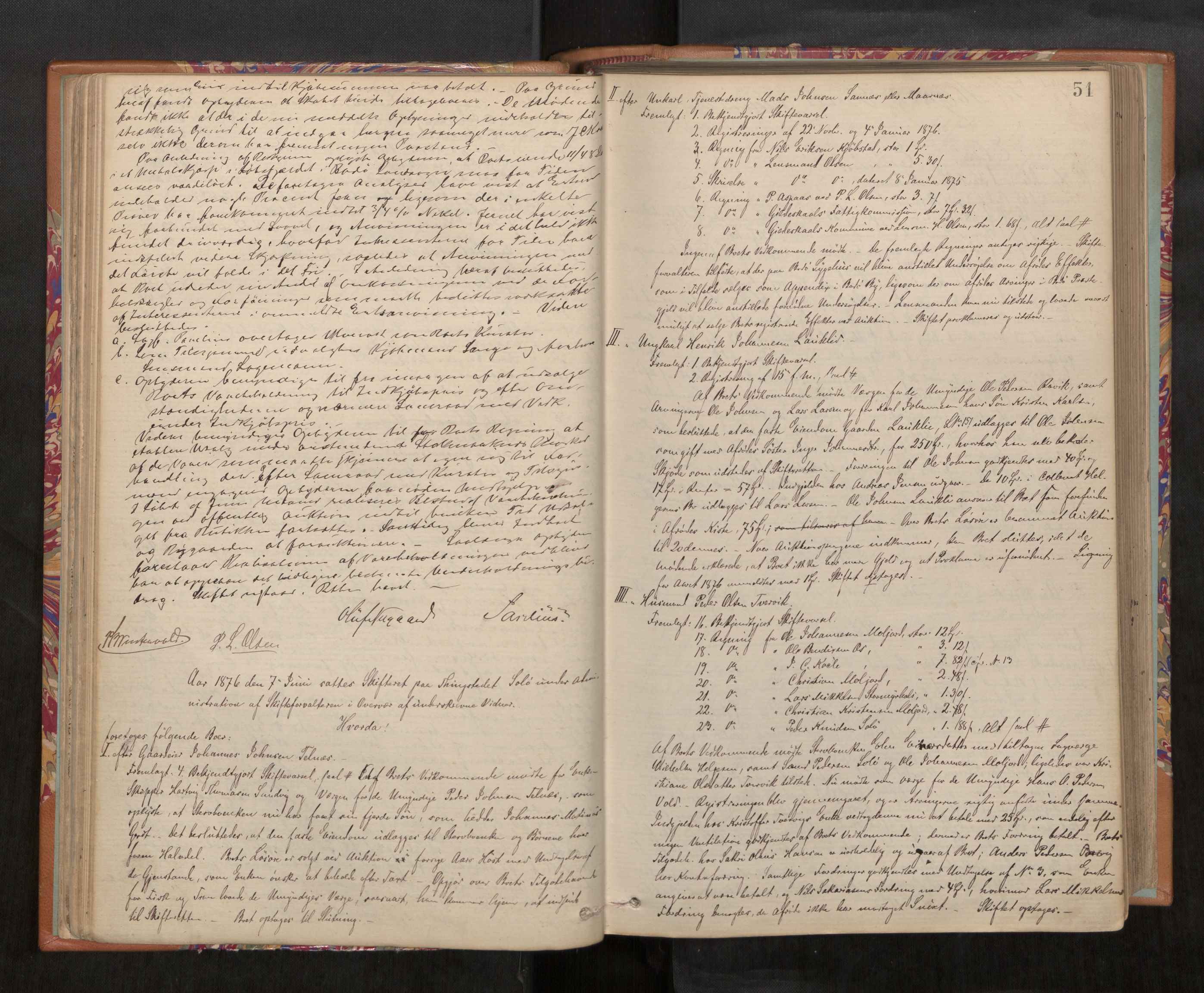 Salten sorenskriveri, AV/SAT-A-4578/1/3/3B/L0008: Skiftebehandlingsprotokoll, 1872-1891, p. 51