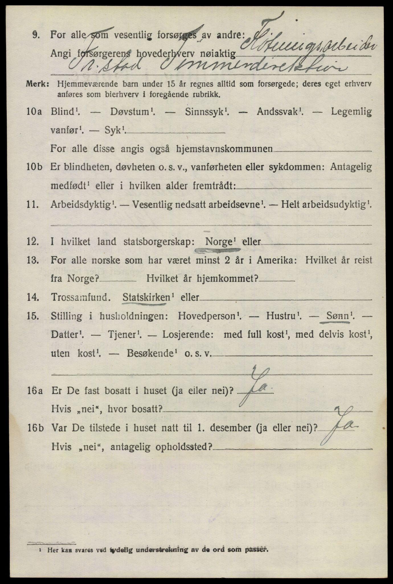 SAO, 1920 census for Tune, 1920, p. 3655