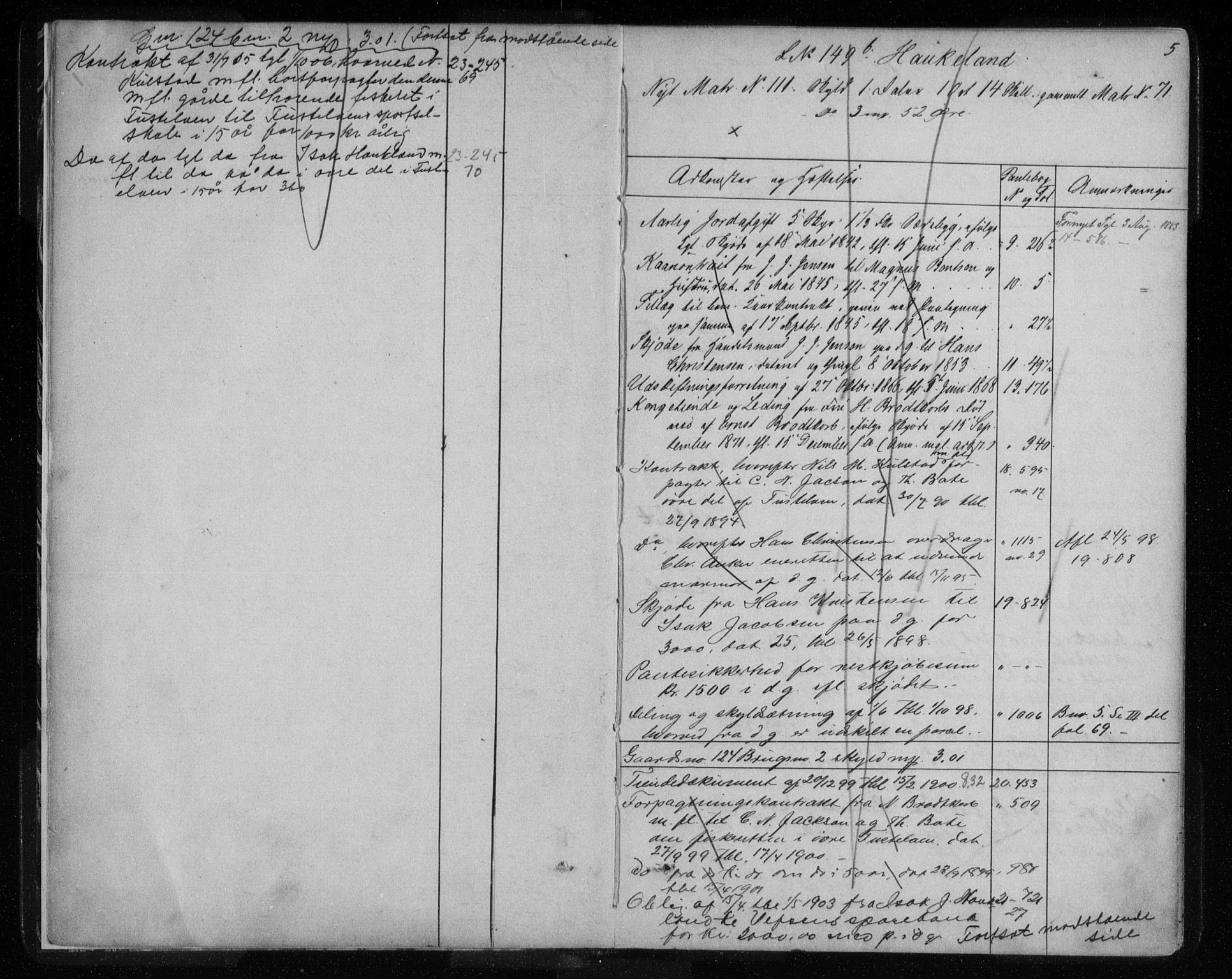 Søndre Helgeland sorenskriveri, SAT/A-4575/1/2/2A/2Aa/L0003: Mortgage register no. 3, 1820-1911, p. 5