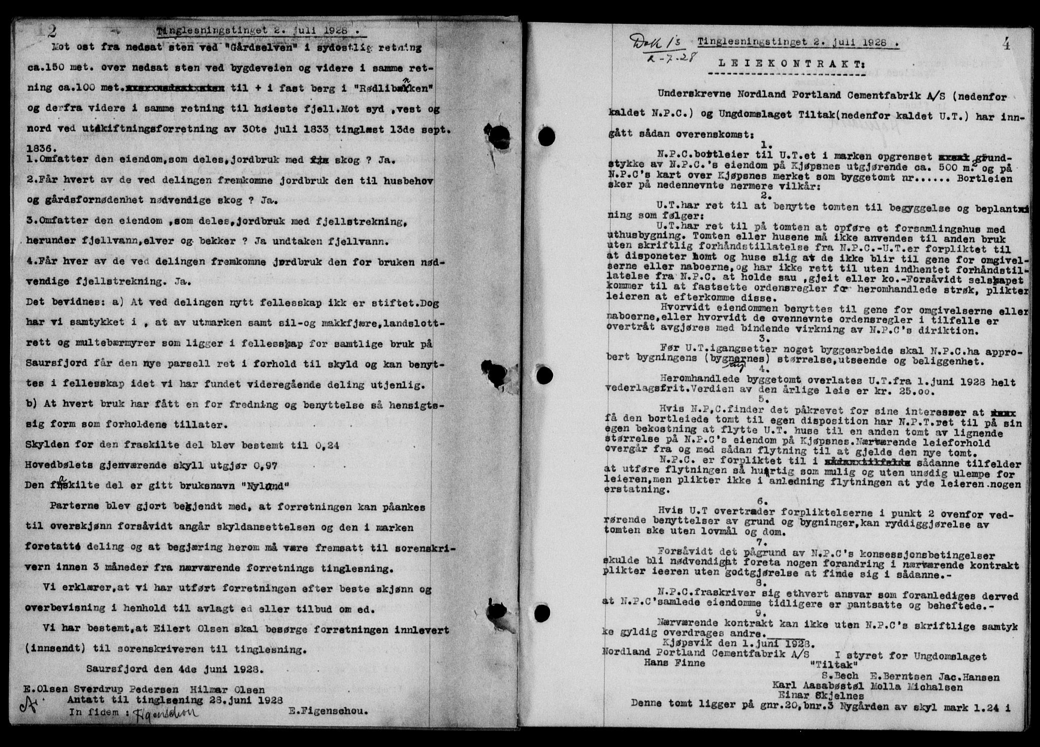 Steigen og Ofoten sorenskriveri, AV/SAT-A-0030/1/2/2C/L0015/0002: Mortgage book no. 16 og 17-I, 1927-1928, Deed date: 02.07.1928