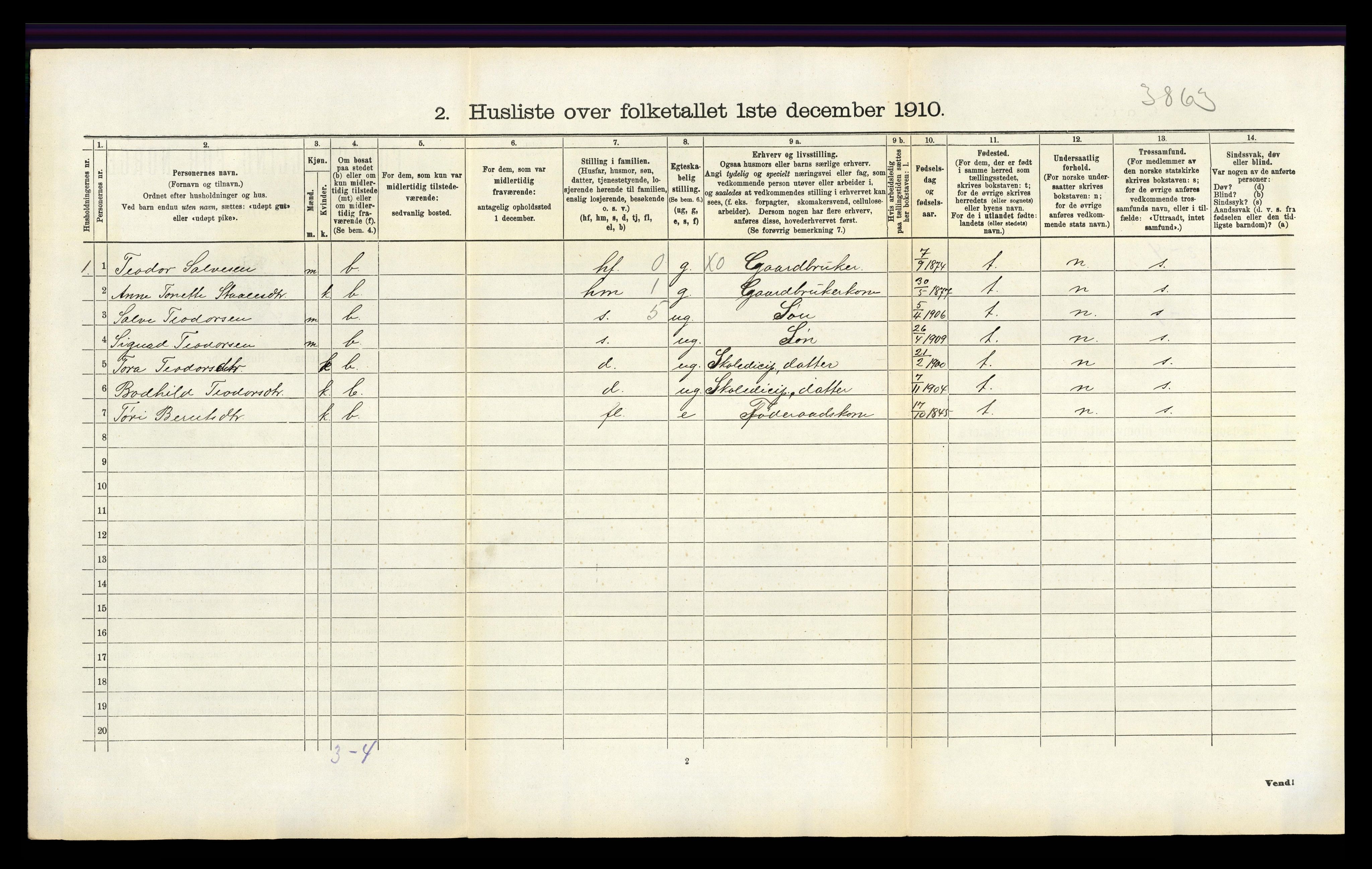 RA, 1910 census for Bakke, 1910, p. 158