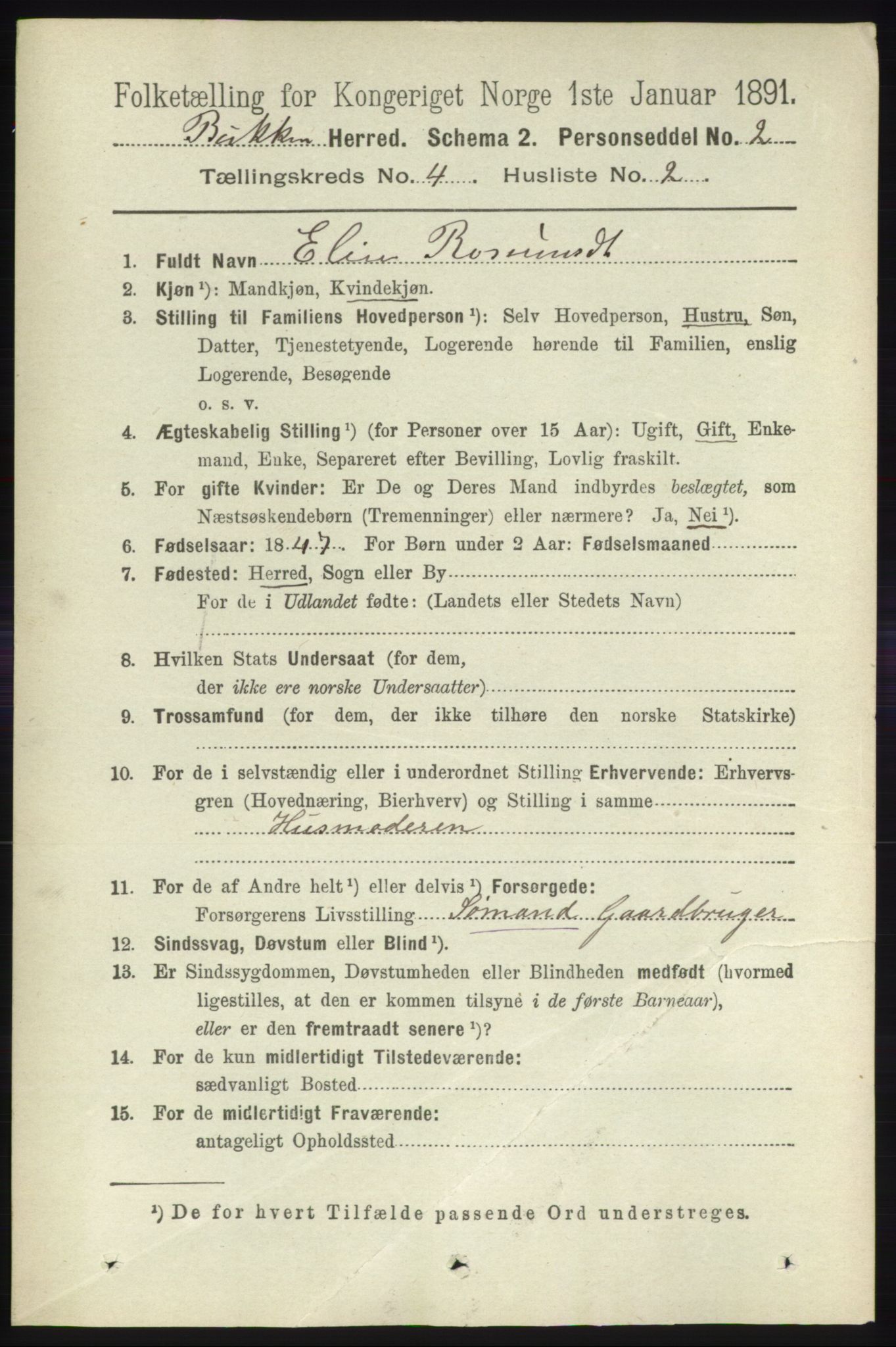 RA, 1891 census for 1145 Bokn, 1891, p. 872