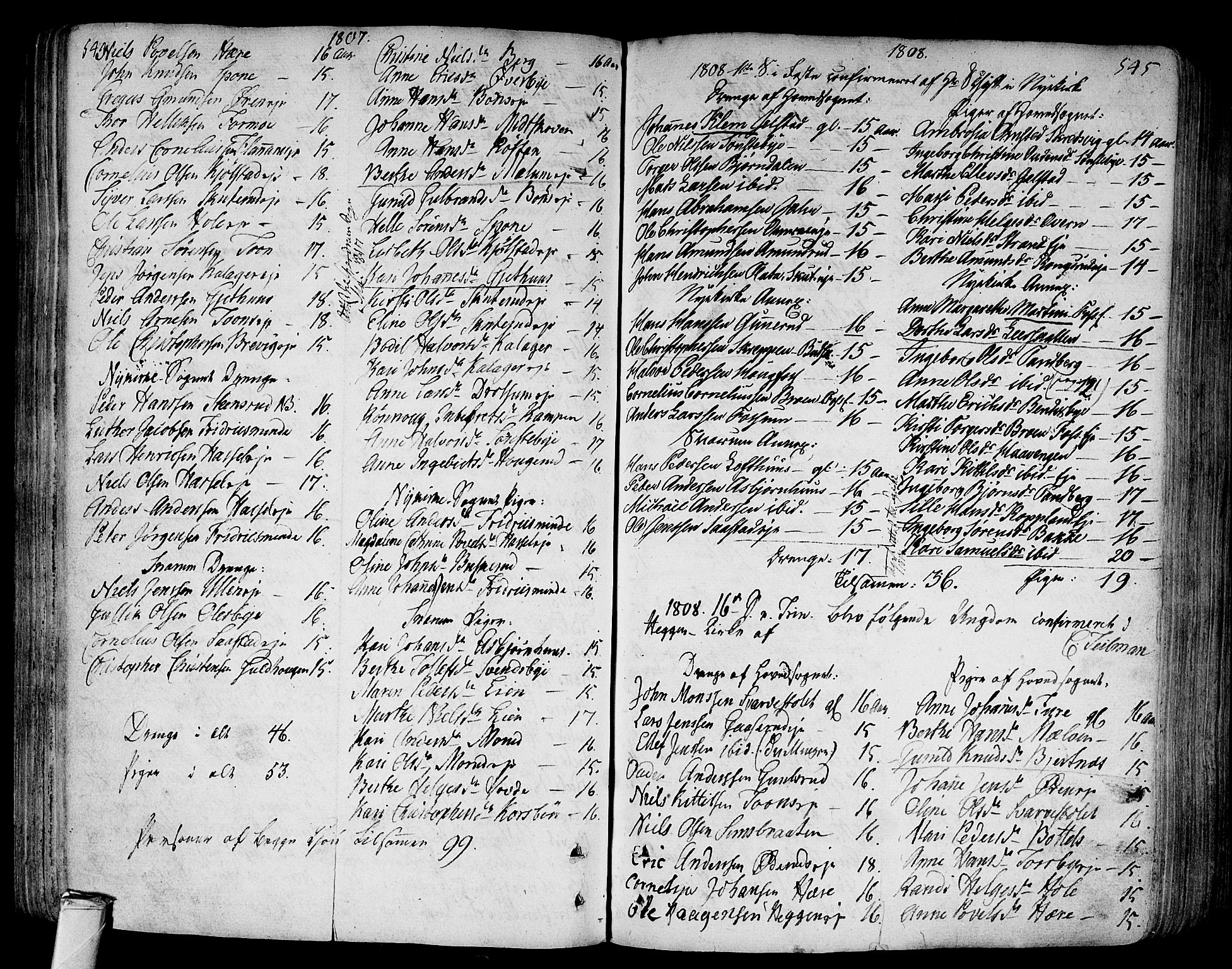 Modum kirkebøker, AV/SAKO-A-234/F/Fa/L0003: Parish register (official) no. 3, 1783-1819, p. 544-545