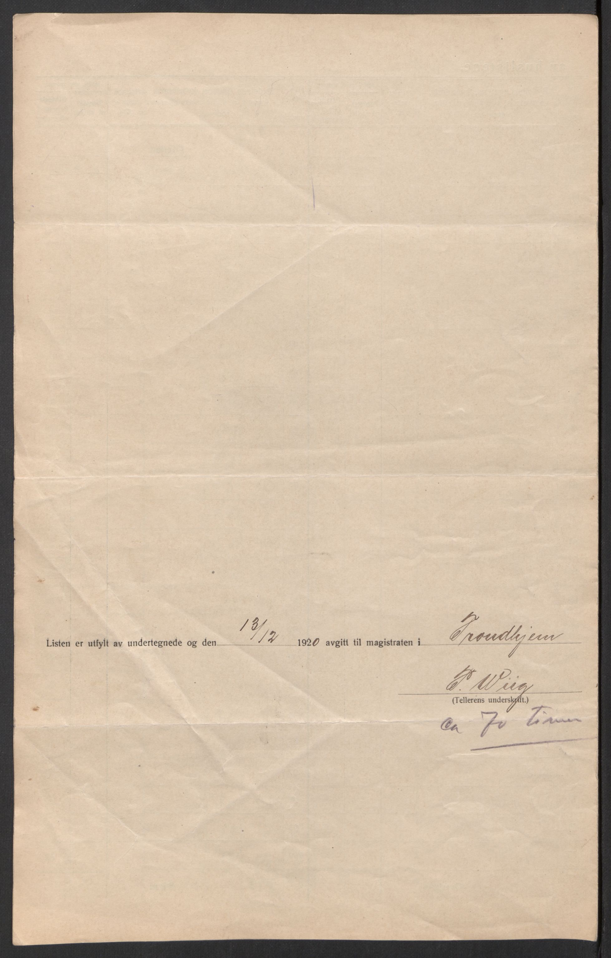 SAT, 1920 census for Trondheim, 1920, p. 223