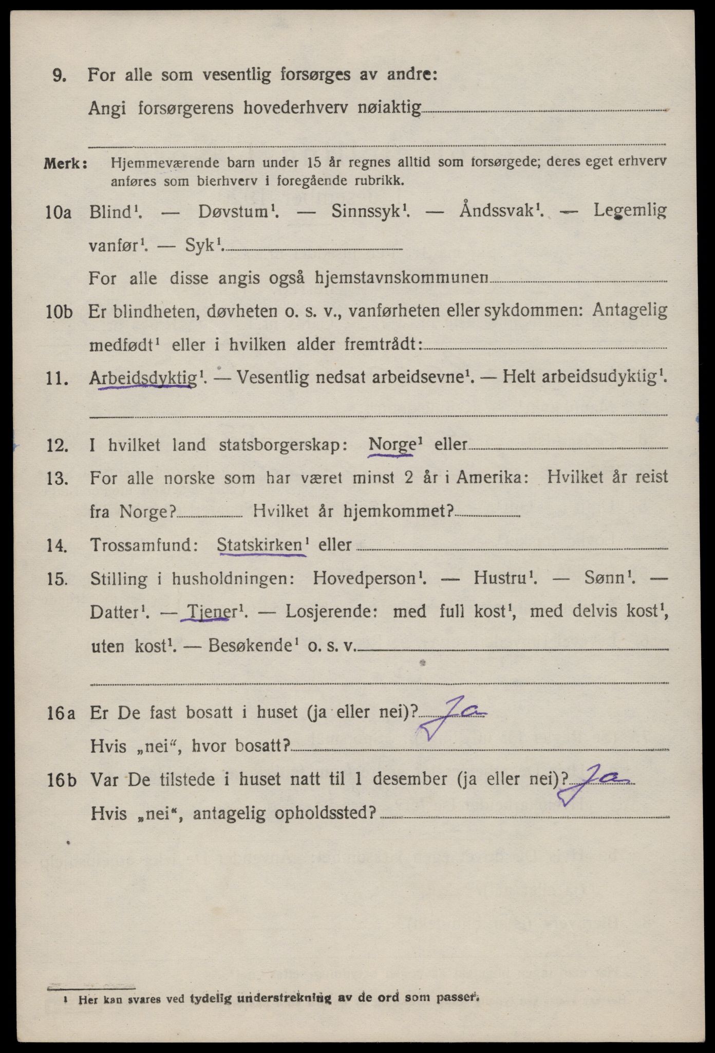 SAST, 1920 census for Hjelmeland, 1920, p. 3626