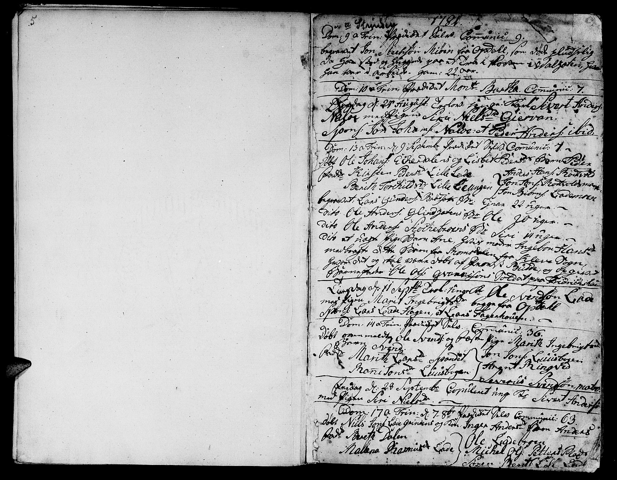 Ministerialprotokoller, klokkerbøker og fødselsregistre - Sør-Trøndelag, SAT/A-1456/606/L0280: Parish register (official) no. 606A02 /1, 1781-1817, p. 5-6
