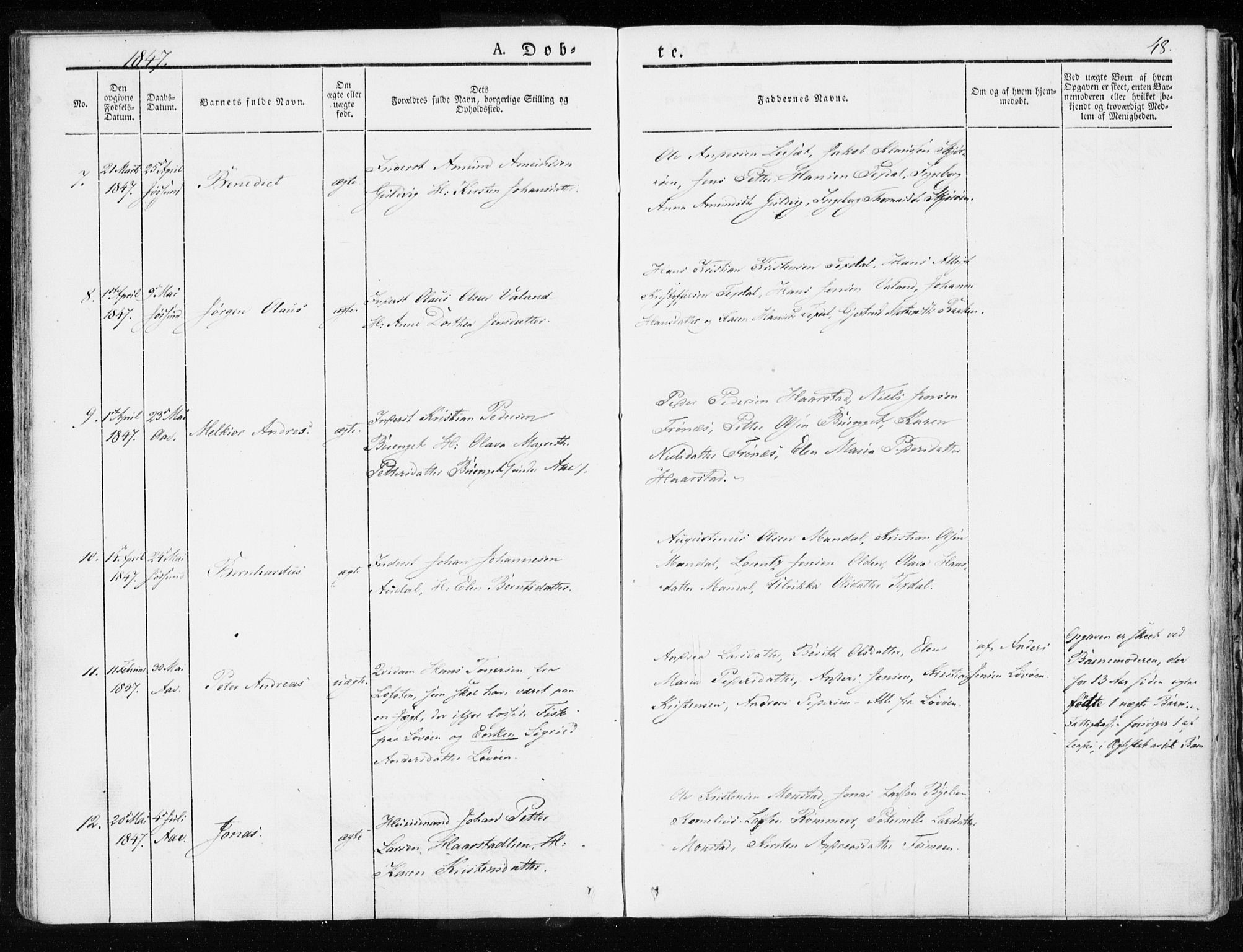 Ministerialprotokoller, klokkerbøker og fødselsregistre - Sør-Trøndelag, SAT/A-1456/655/L0676: Parish register (official) no. 655A05, 1830-1847, p. 48